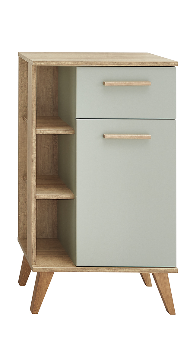 Unterschrank, Salbei/Eiche, 1 Tür, 1 Schub - QUICKSET - 963