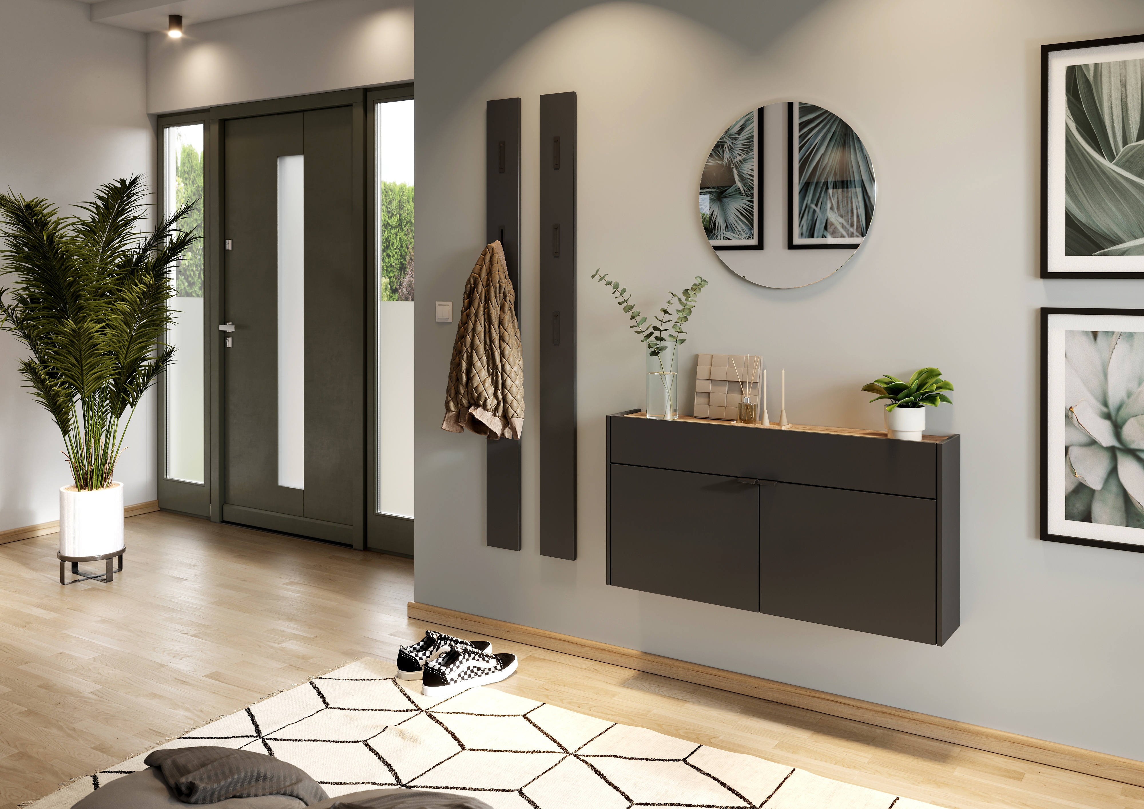 Mehrzweckschrank 2-türig, graphit - MYTREND 364