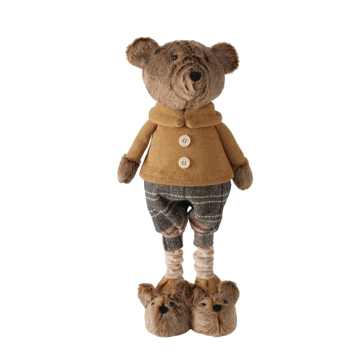 Figur Teddie, Bär - H 55,00 cm, Eisen, Beton, Polyester