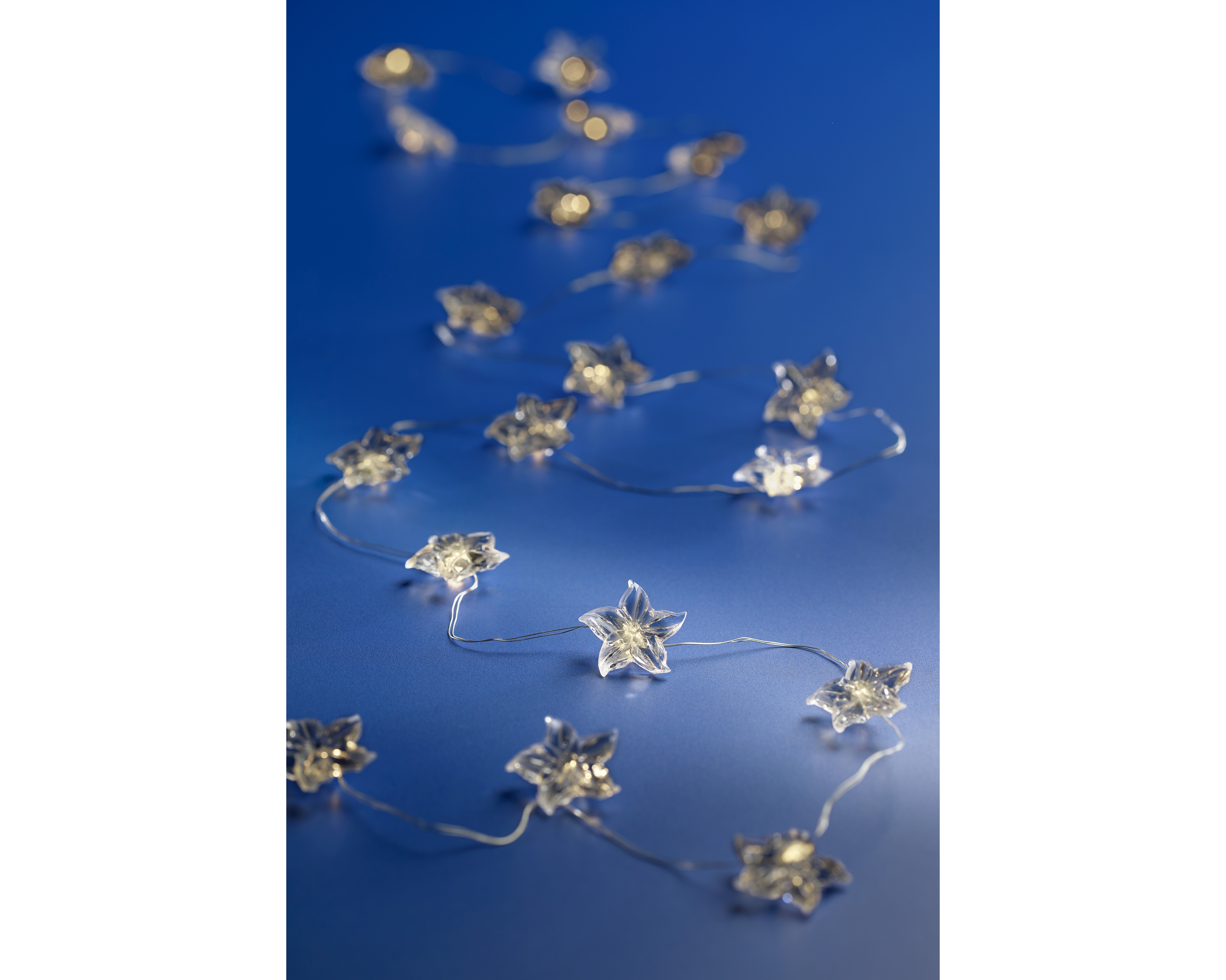 LED Deco Strang - silber/warmes weiss, PVC, 190cm-20L