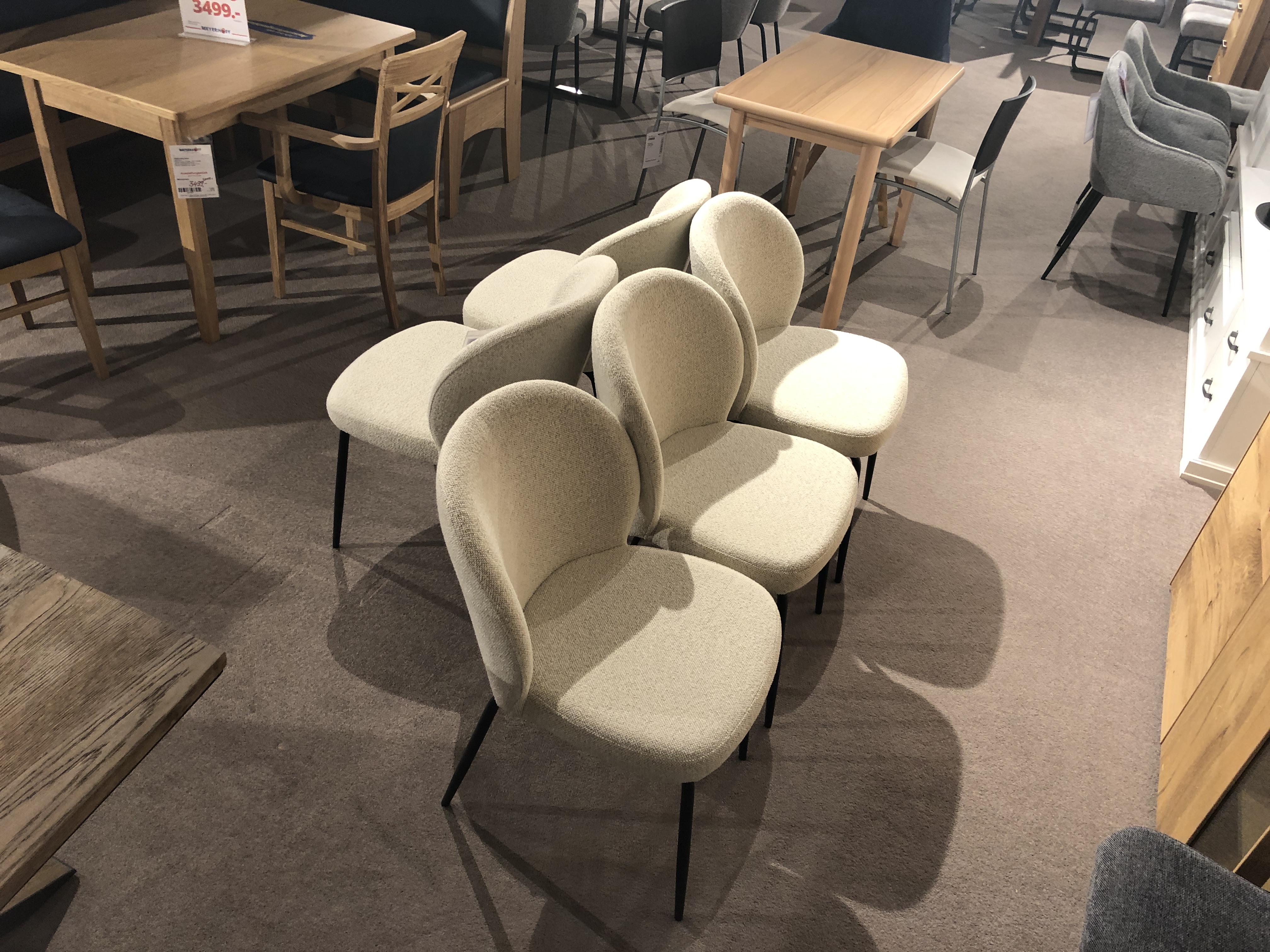 Stuhlsatz, Metallgestell schwarz matt - Asra