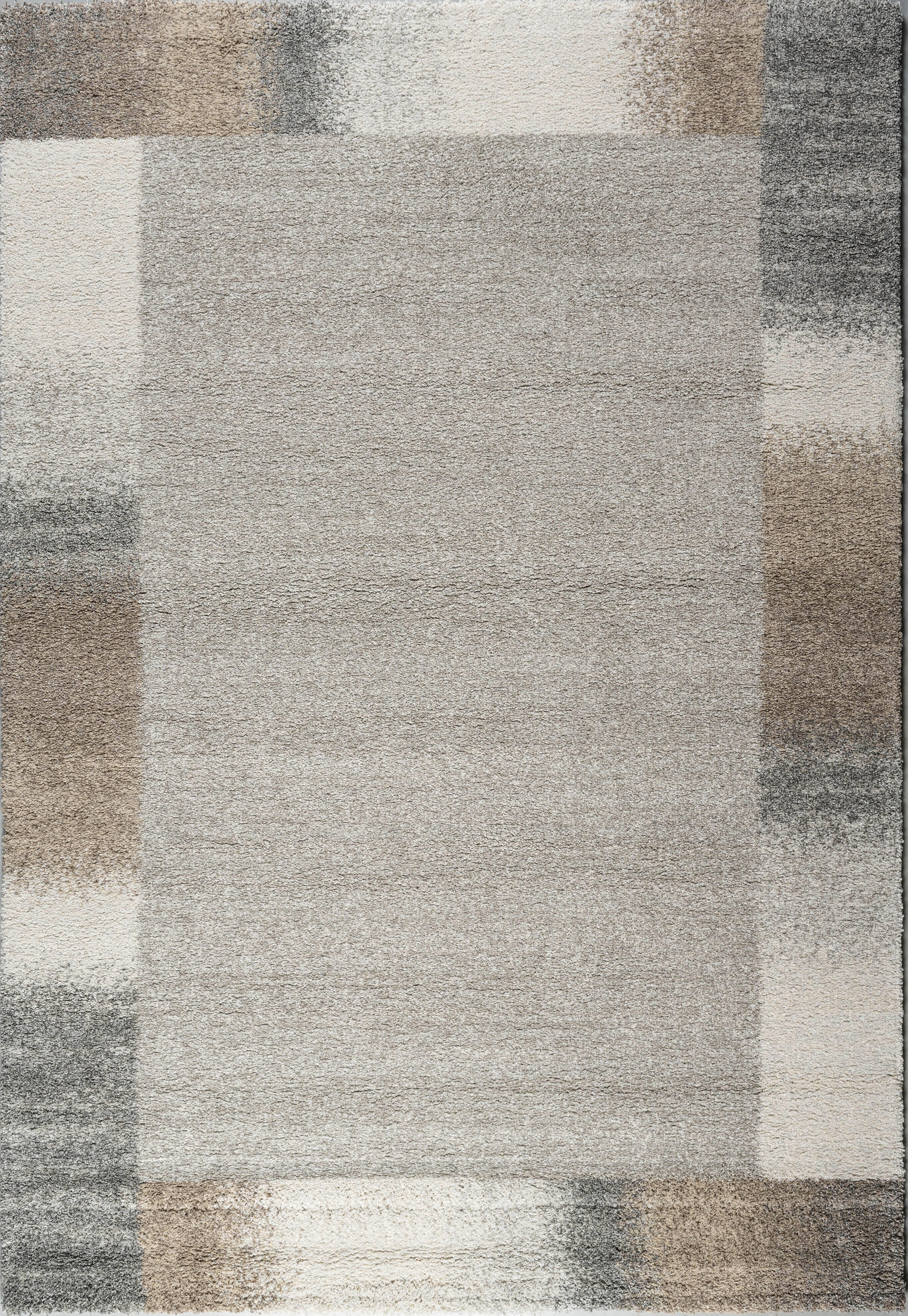 Webteppich, grau-braun-weiß, 133x195 cm - Rehari