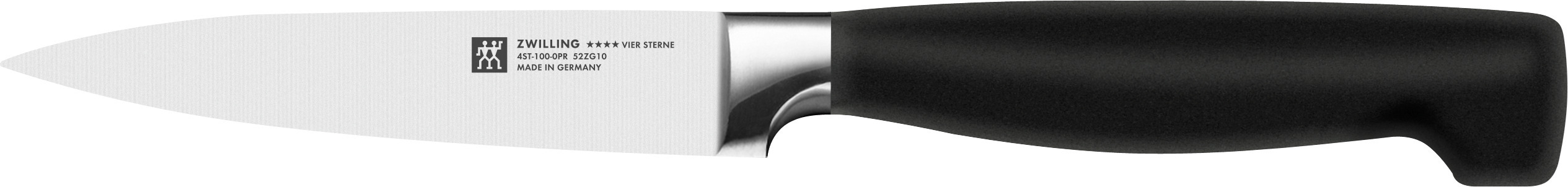 Spick & Garniermesser 10 cm, Glattschliff  - Vier Sterne