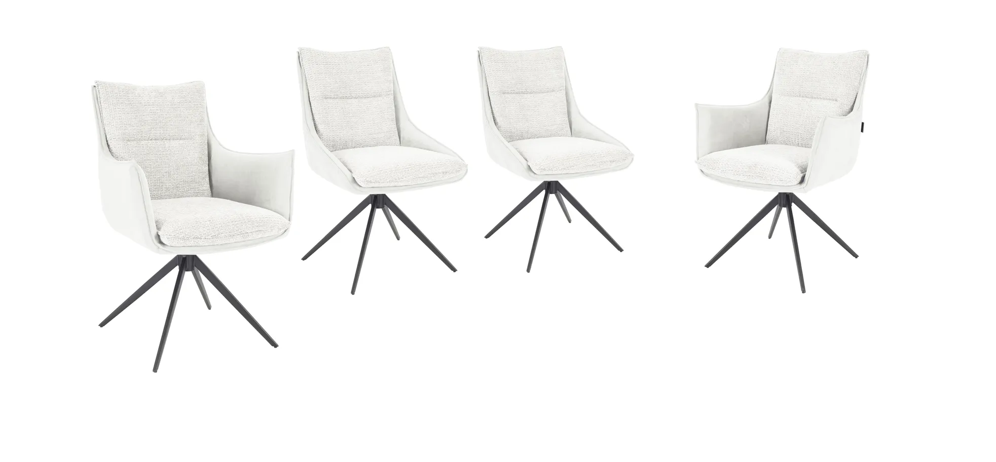 Stuhl, Bezug silber/Retrobliss, drehbar - Mandy