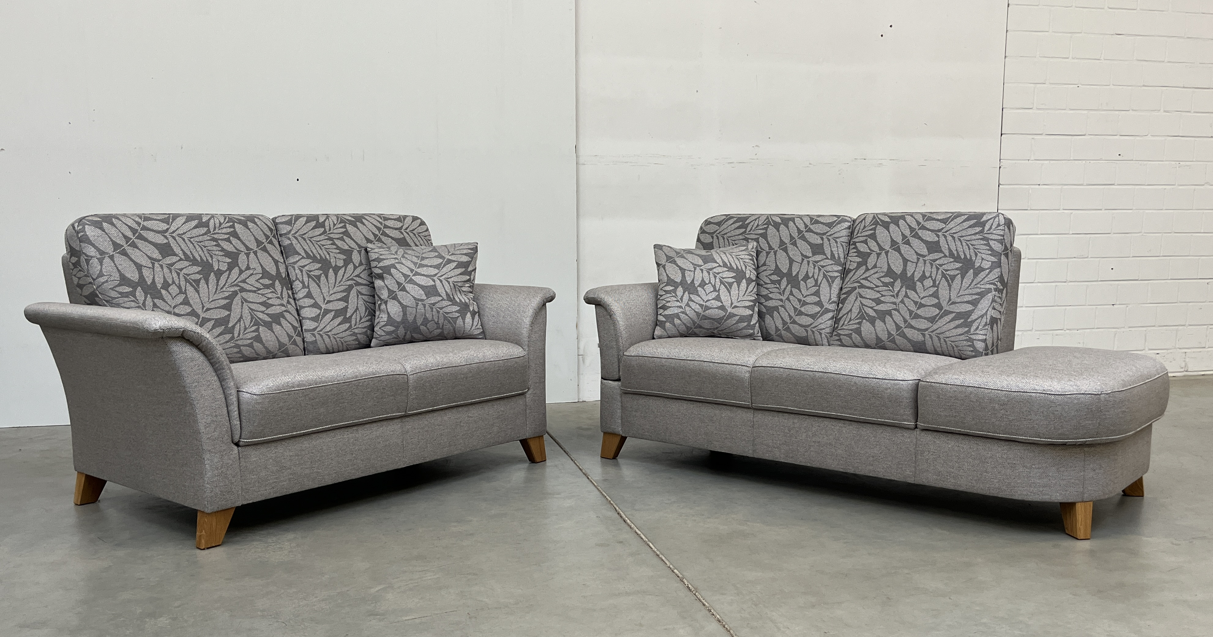 Polstergarnitur, grau meliert - MyStyle 2178