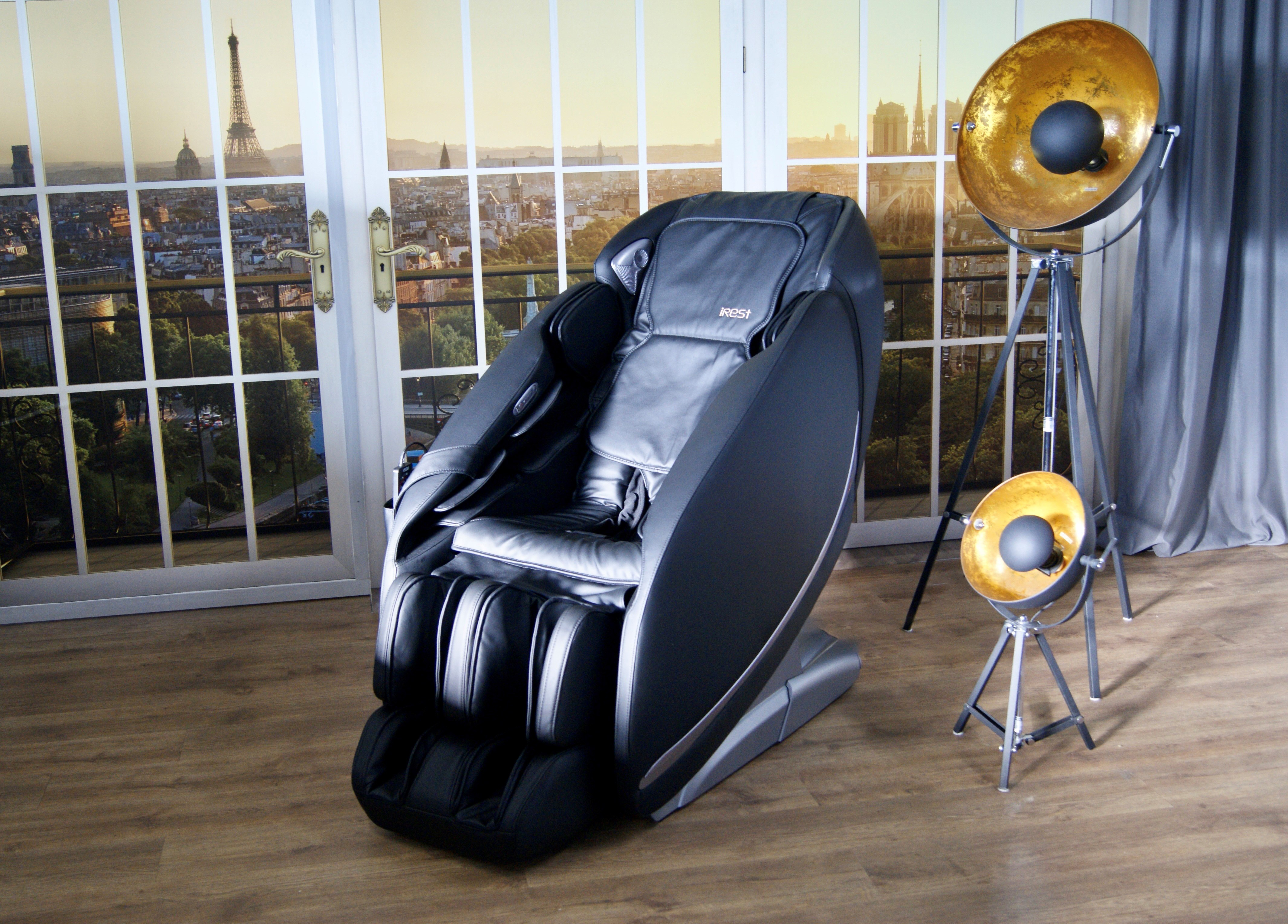 Massagesessel, Kustfaser schwarz - MyStyle 1011