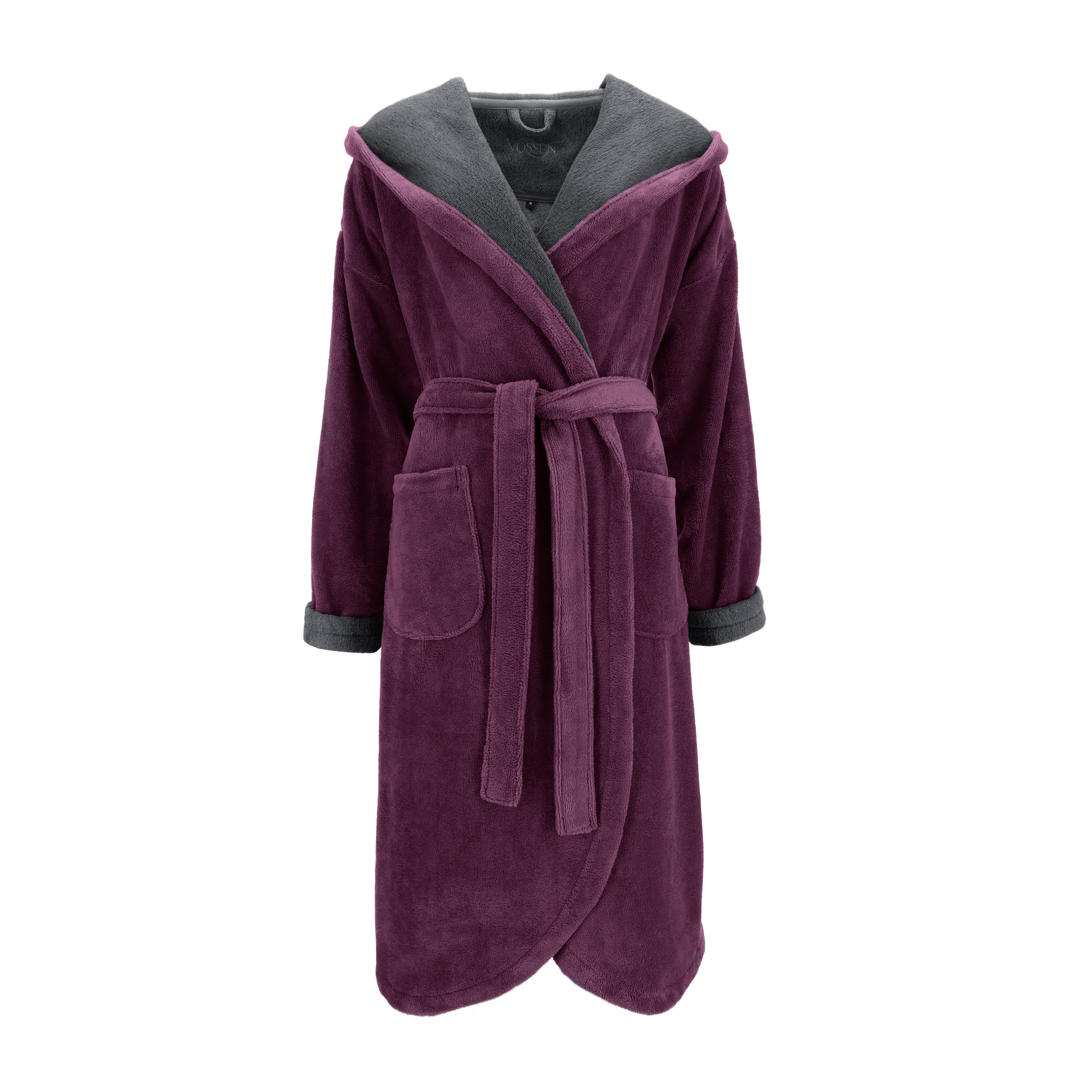 Damen-Bademantel Carmen elderberry/graphit - Größe S