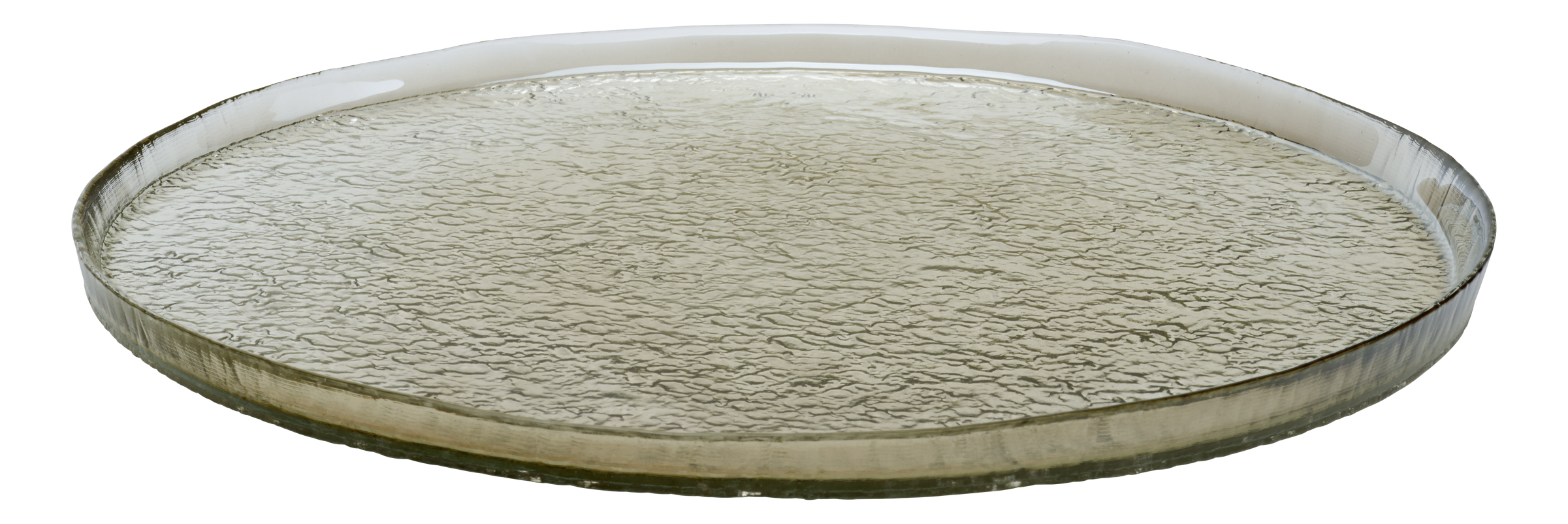 Platte Luzia - glas, braun, 32cm
