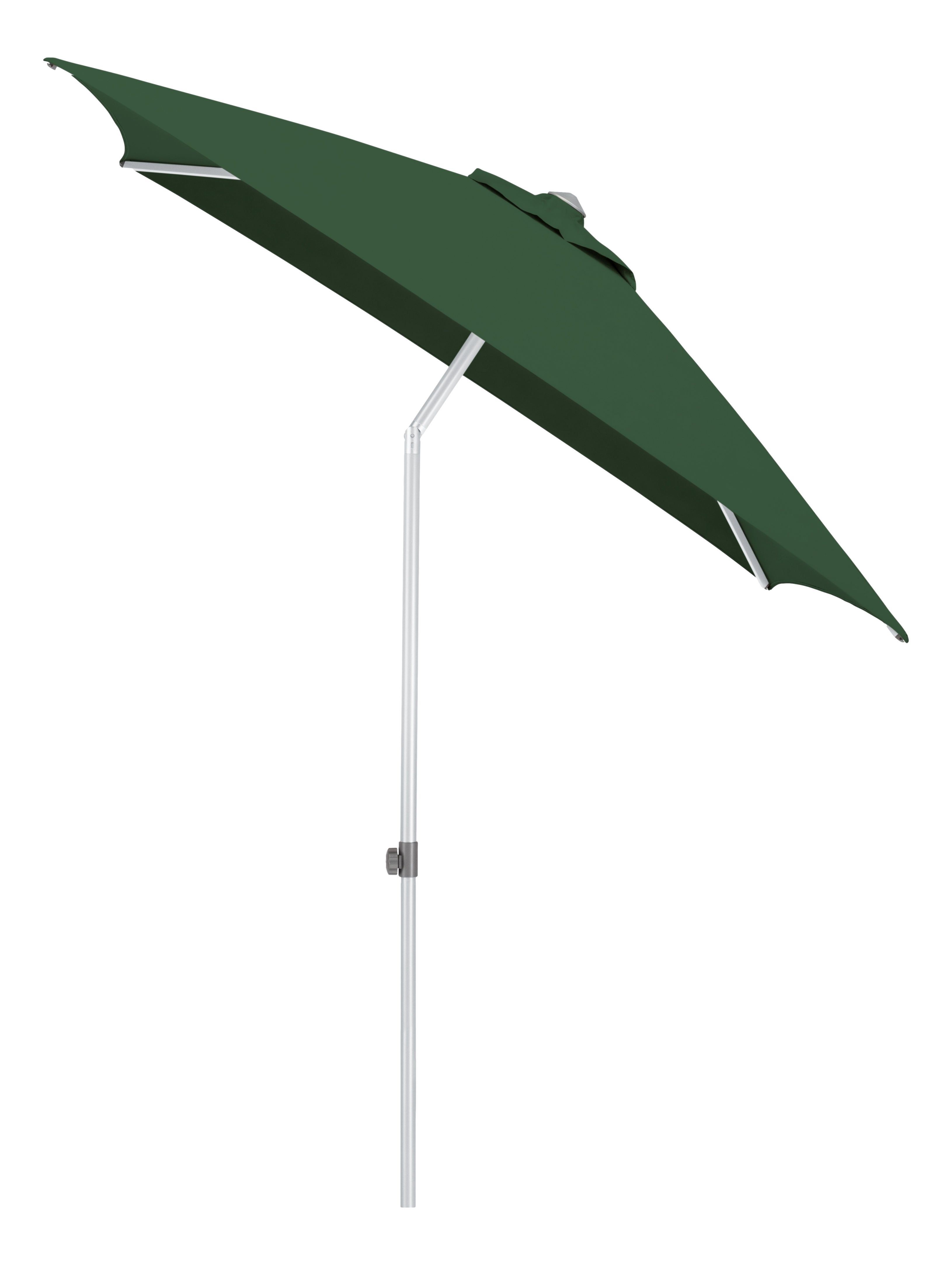 Stockschirm, silber/grün - Easy-Push