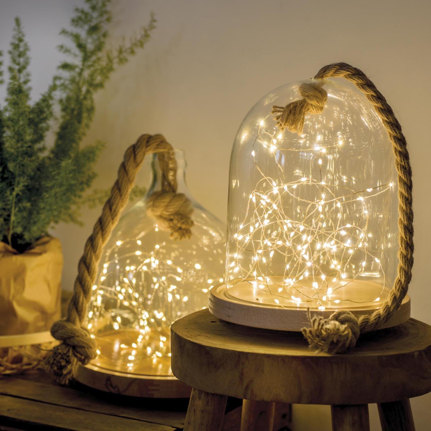 LED Strangbeleuchtung - silber/warmes weiss, PVC, 45cm-10L