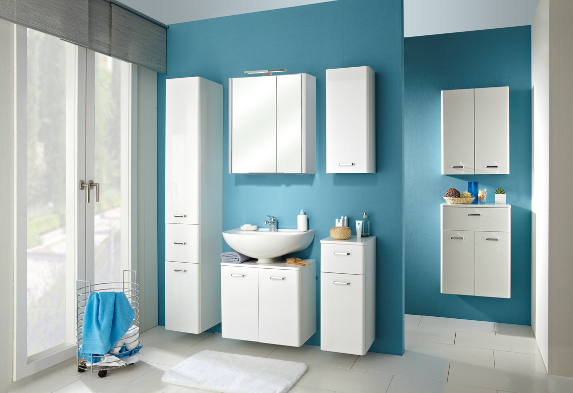 Unterschrank, weiß HG, 2 Türen, 1 Schub      - PIOLO Quickset