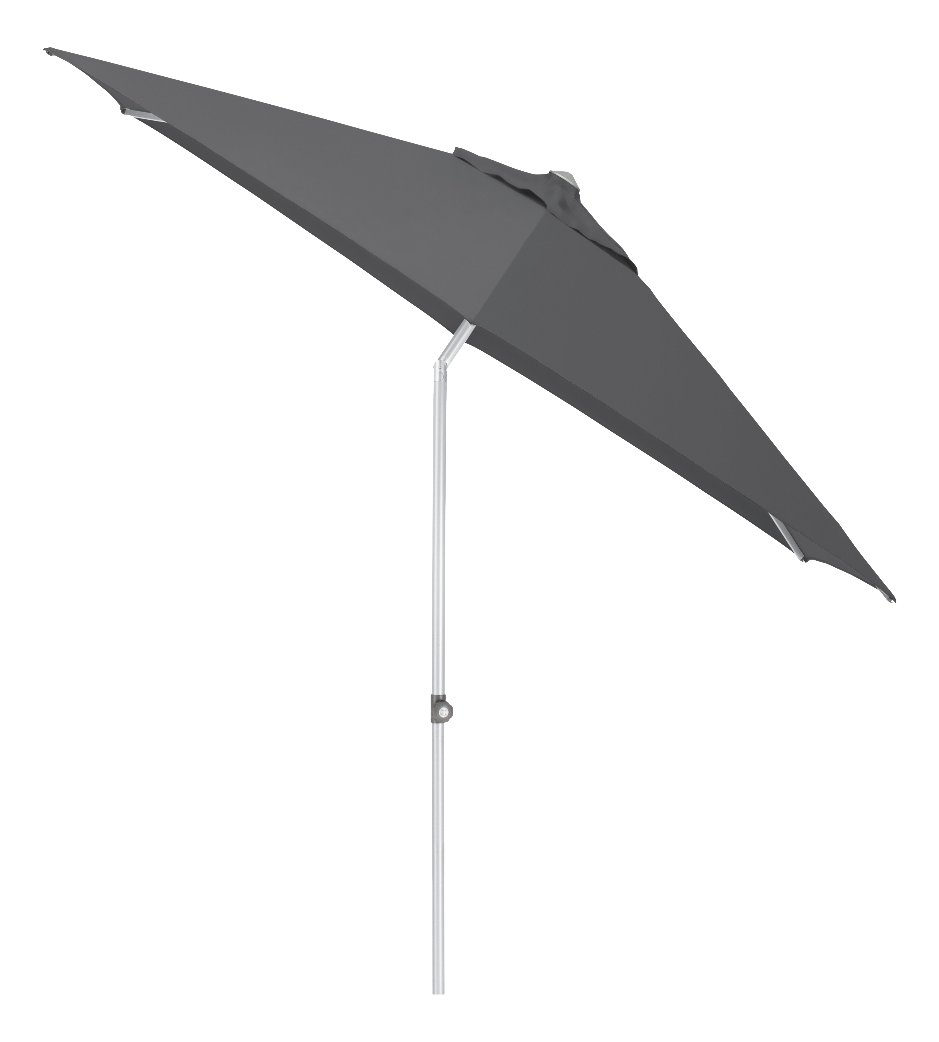 Stockschirm, silber/anthrazit, Ø 230 cm - Easy-Push