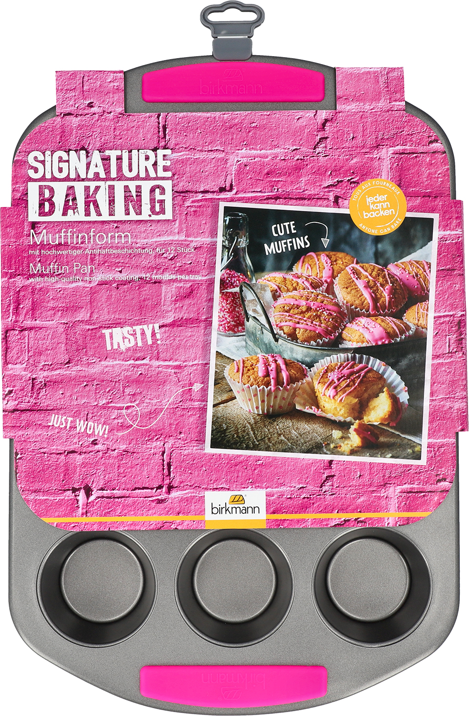 Muffinblech Signature Baking, mit Griff - für 12 Stück Ø 7cm, mit Antihaftbeschichtung