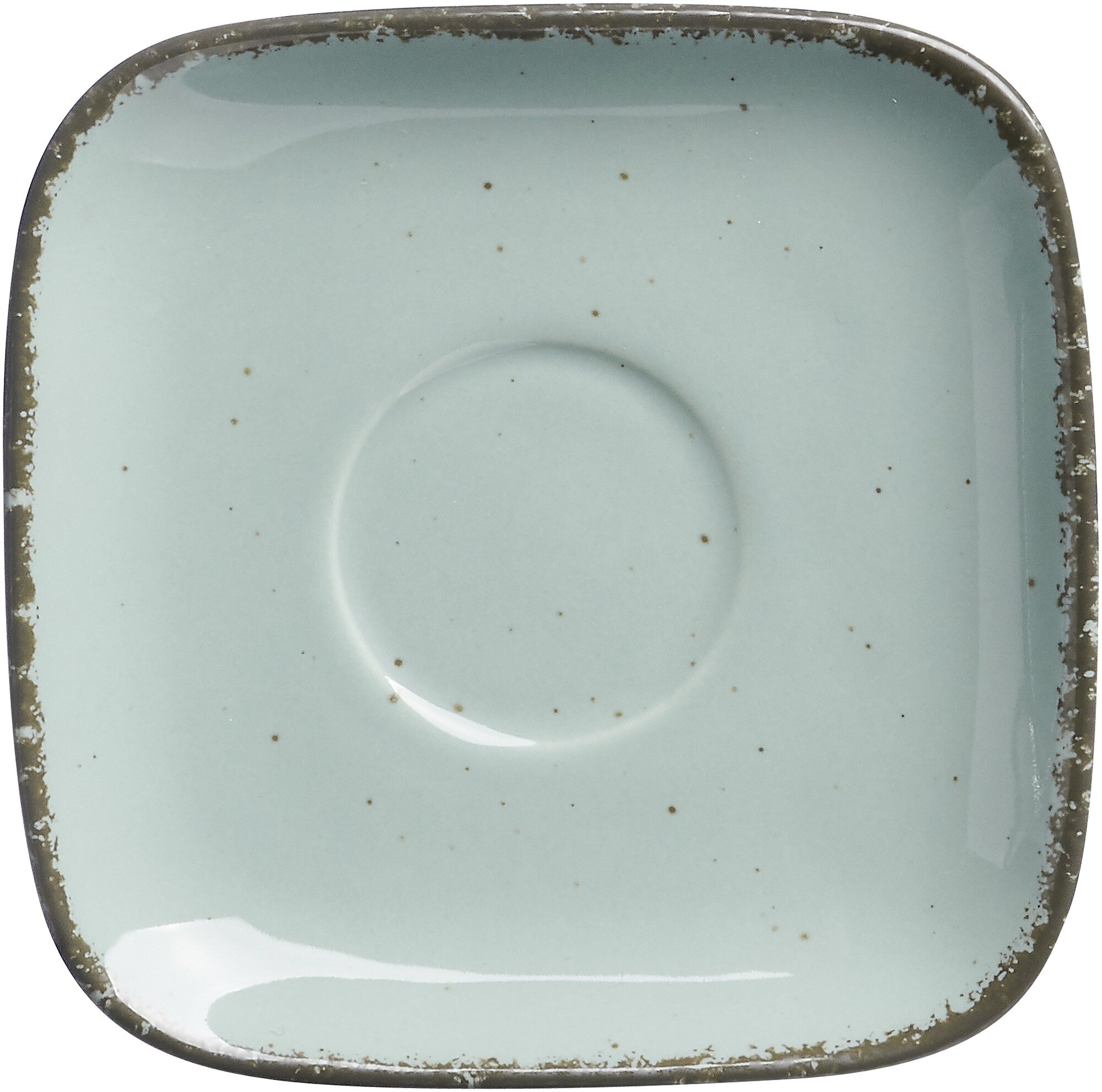 Espresso-Untertasse Casa Blau 10 x 10 cm - Porzellan, spülmaschinenfest, quadratisch, blau