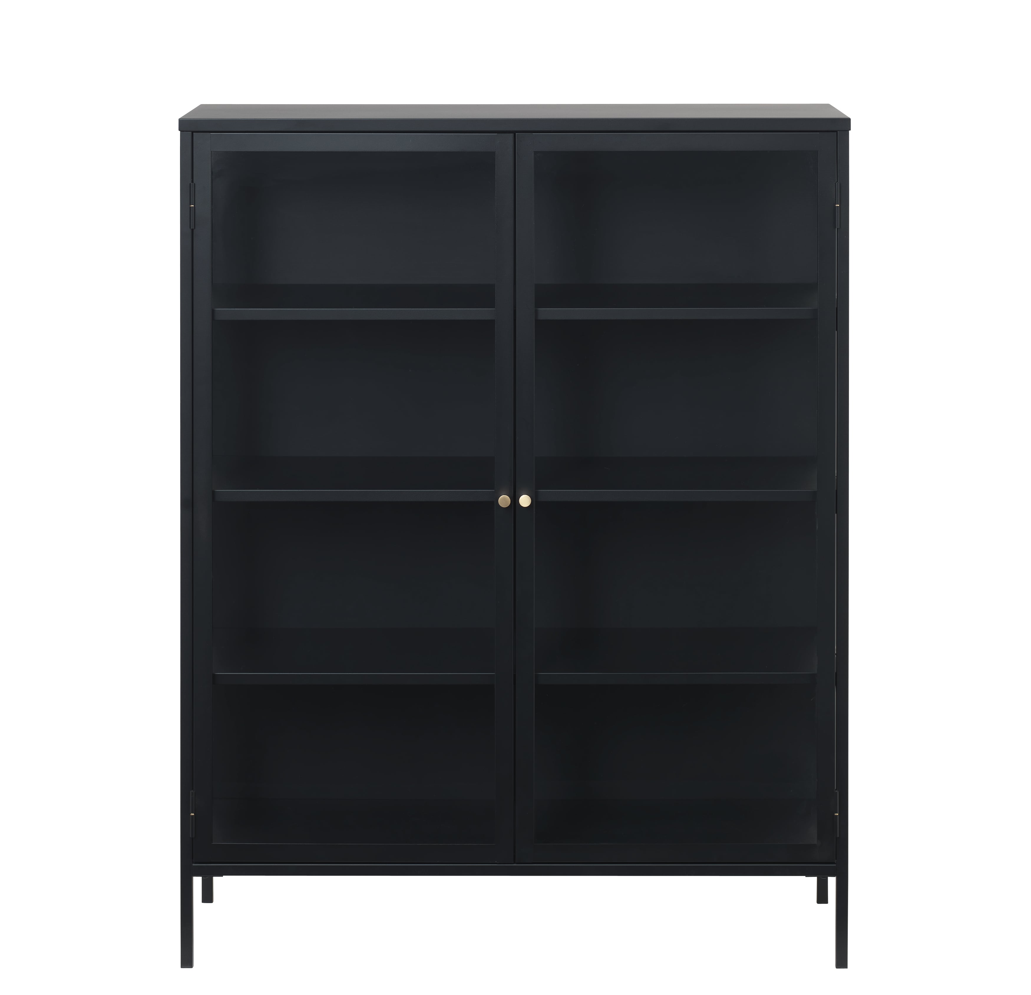 Highboardvitrine, schwarz  - UNELL