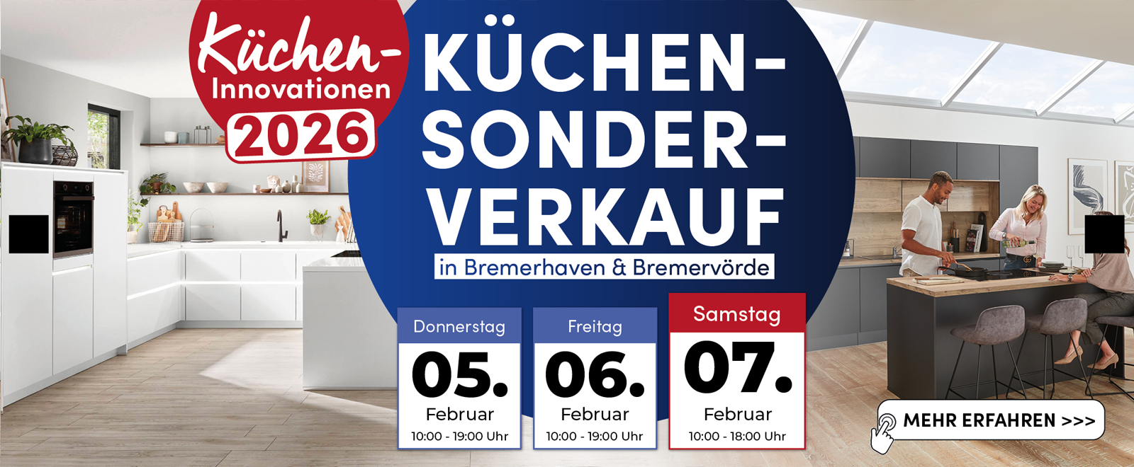 Küchen-Sonderverkauf in Bremerhaven und Bremervörde • 05.01. bis 07.01.2026