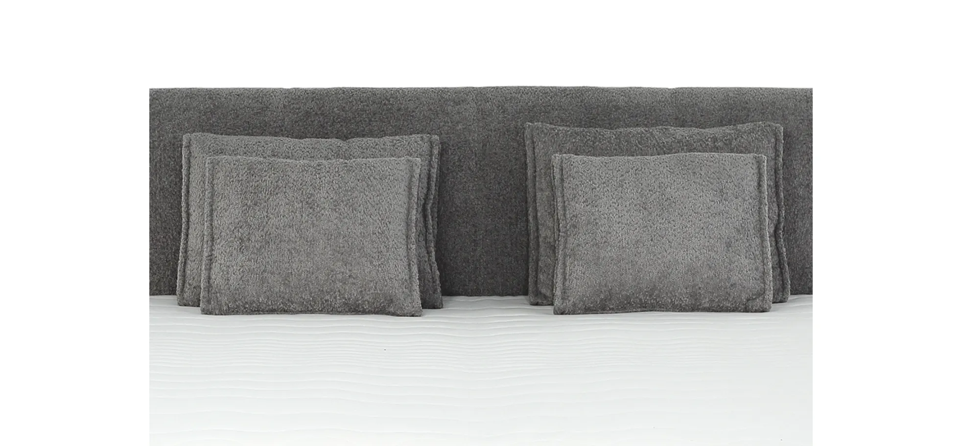 Boxspringbett, Mittelgrau - Jillian