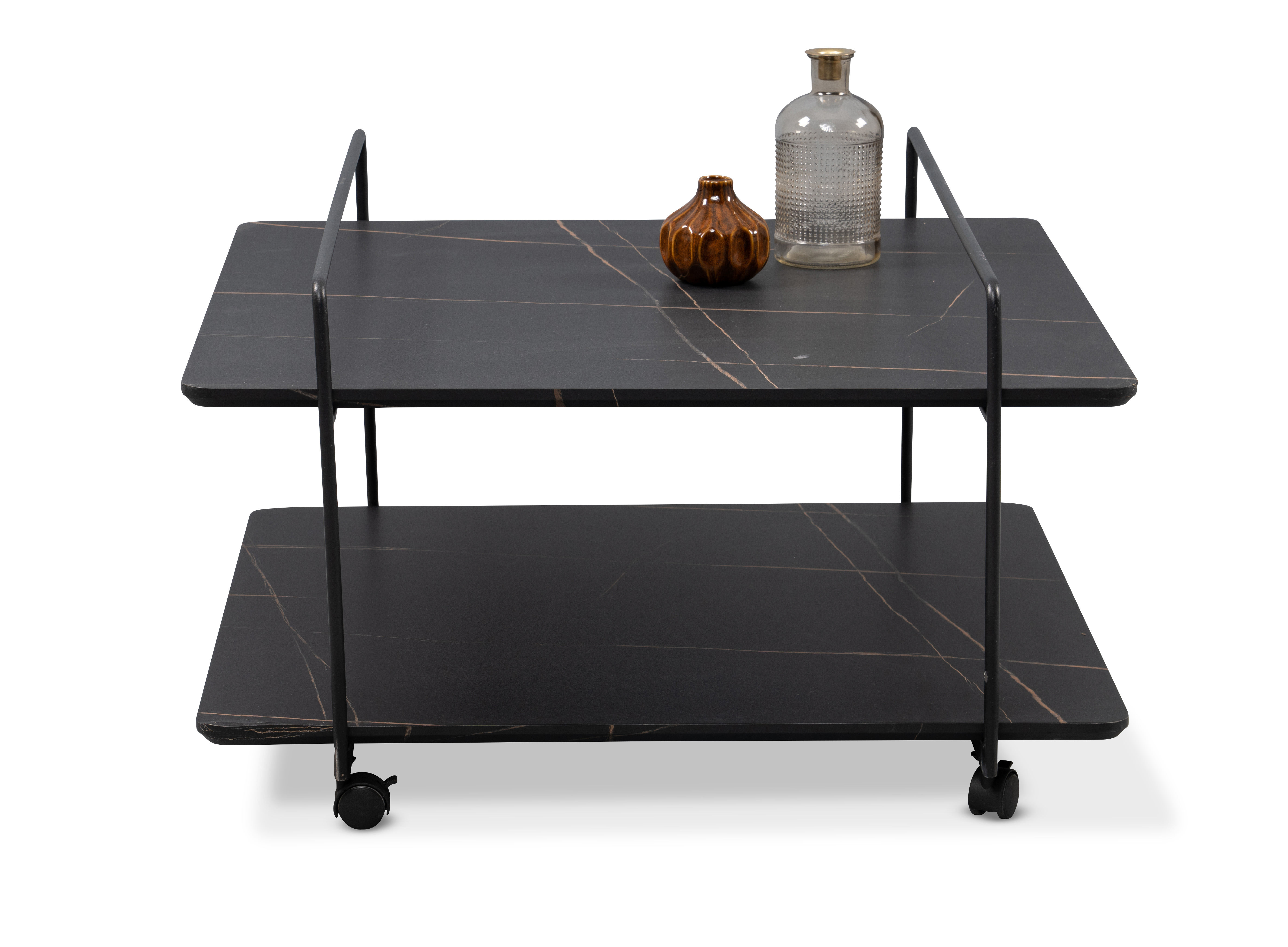 Couchtisch, MDF Marmoroptik, 80 cm breit - Mieke