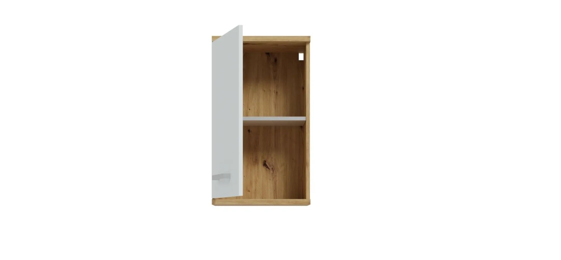 Hängeschrank- B ca. 40 cm, Eiche Dekor, Hellgrau