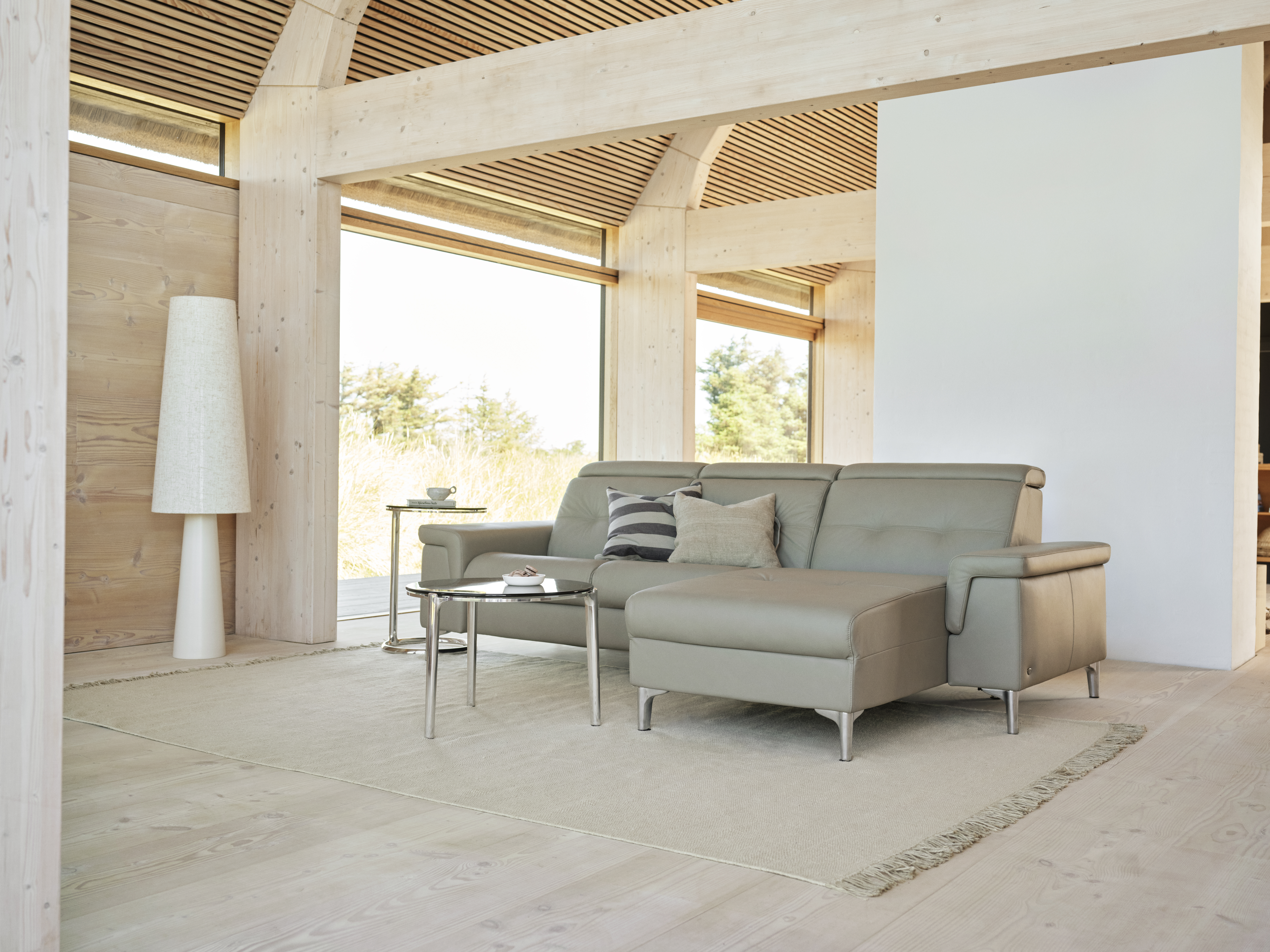 Ecksofa grau 131x175 cm, grey  - Anna