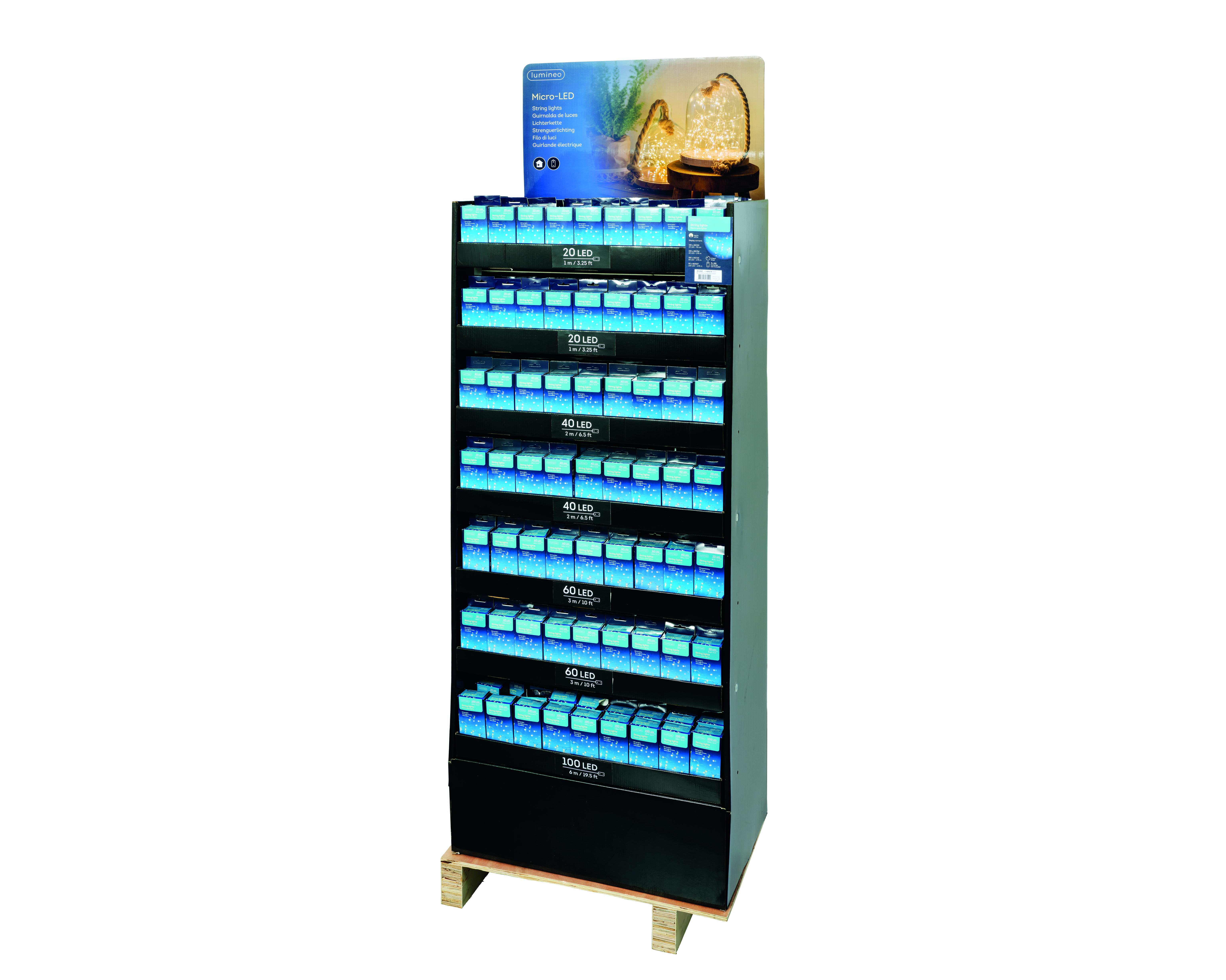 LED Strangbeleuchtung - silber/warmes weiss, PVC, 195cm-40L