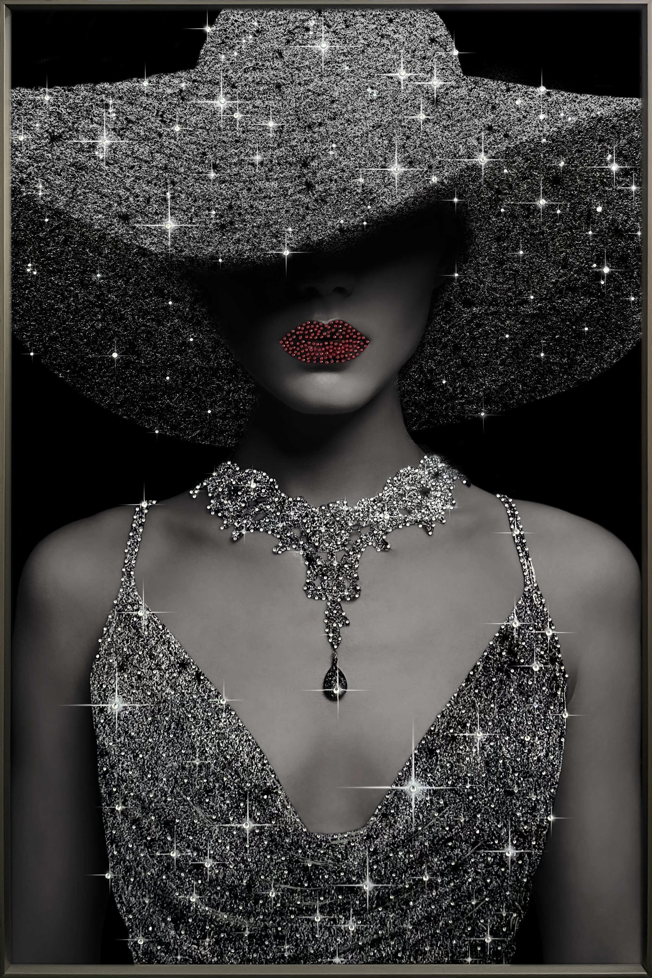 Wandbild Diamondlady - frame, 80x120cm