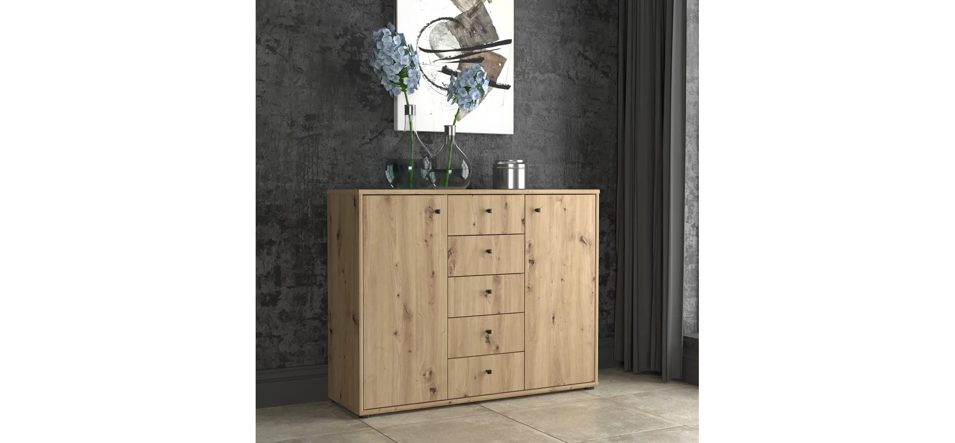 Kommode, Artisan Eiche - Faik