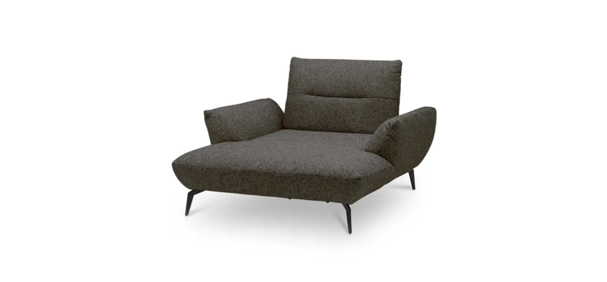 Sessel PAYTON - Loveseat inkl. Rückenneigung, Stoff, Braun