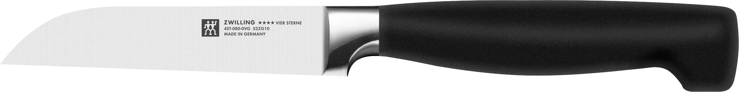 Gemüsemesser 8 cm, Glattschliff - Vier Sterne