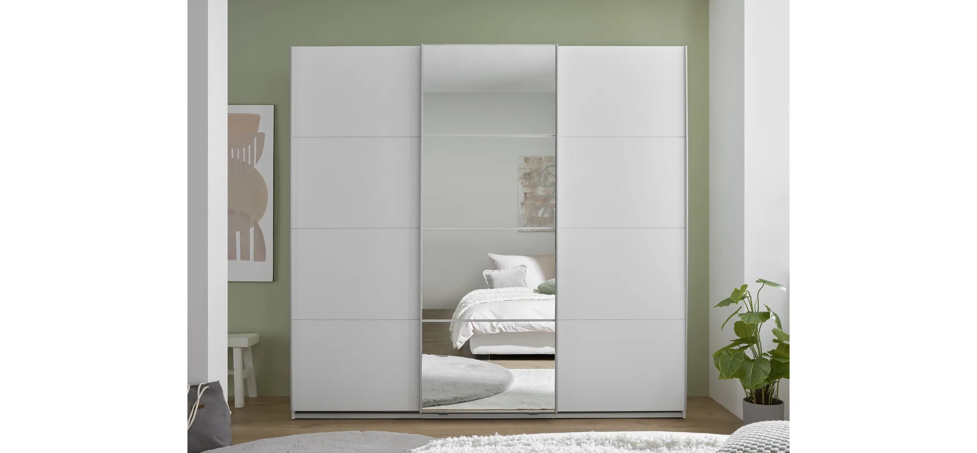 Schwebetürenschrank, weiß - MyStyle 3056