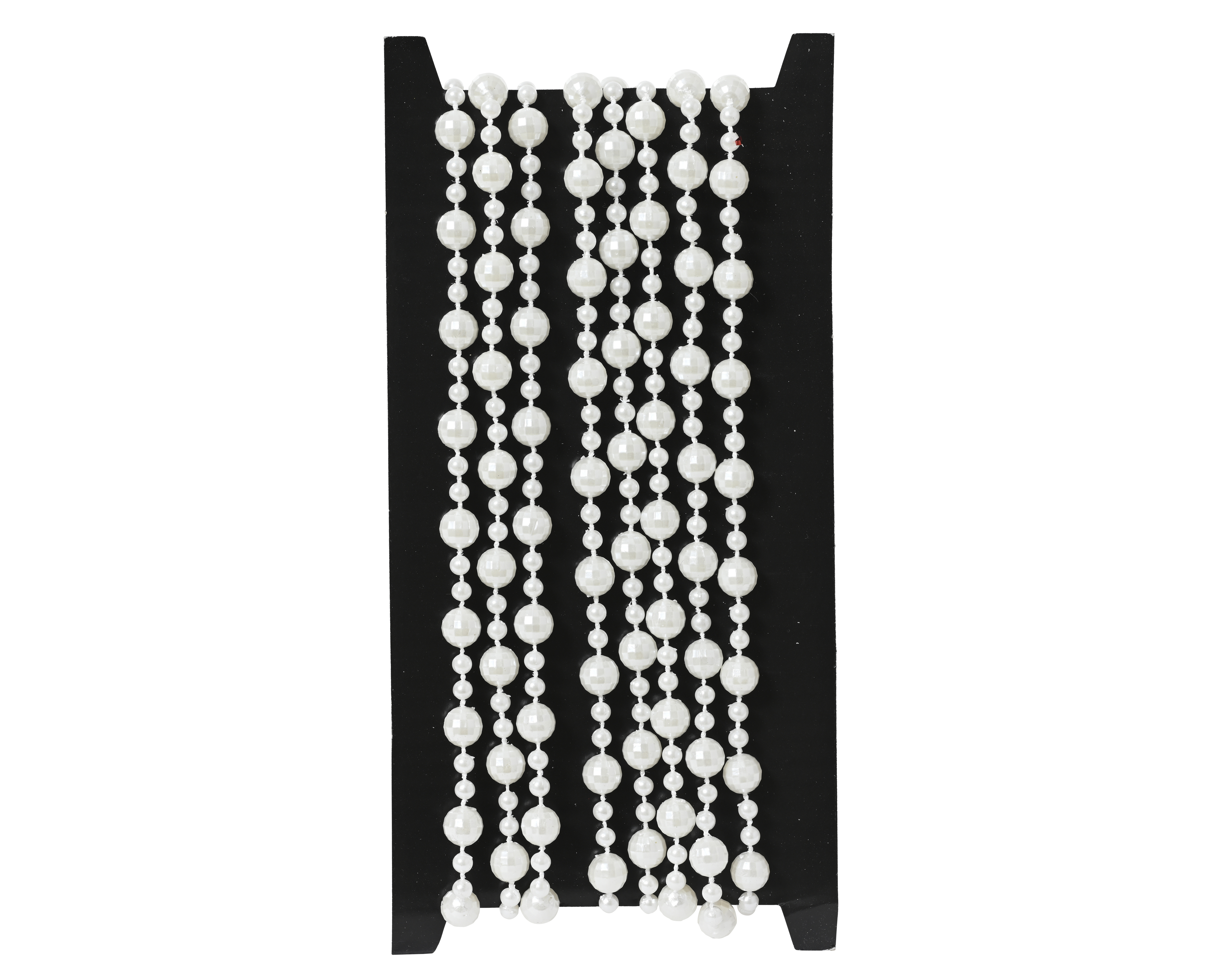Perlenkette - weiss, Polystyrol, Ø0.80-L270cm