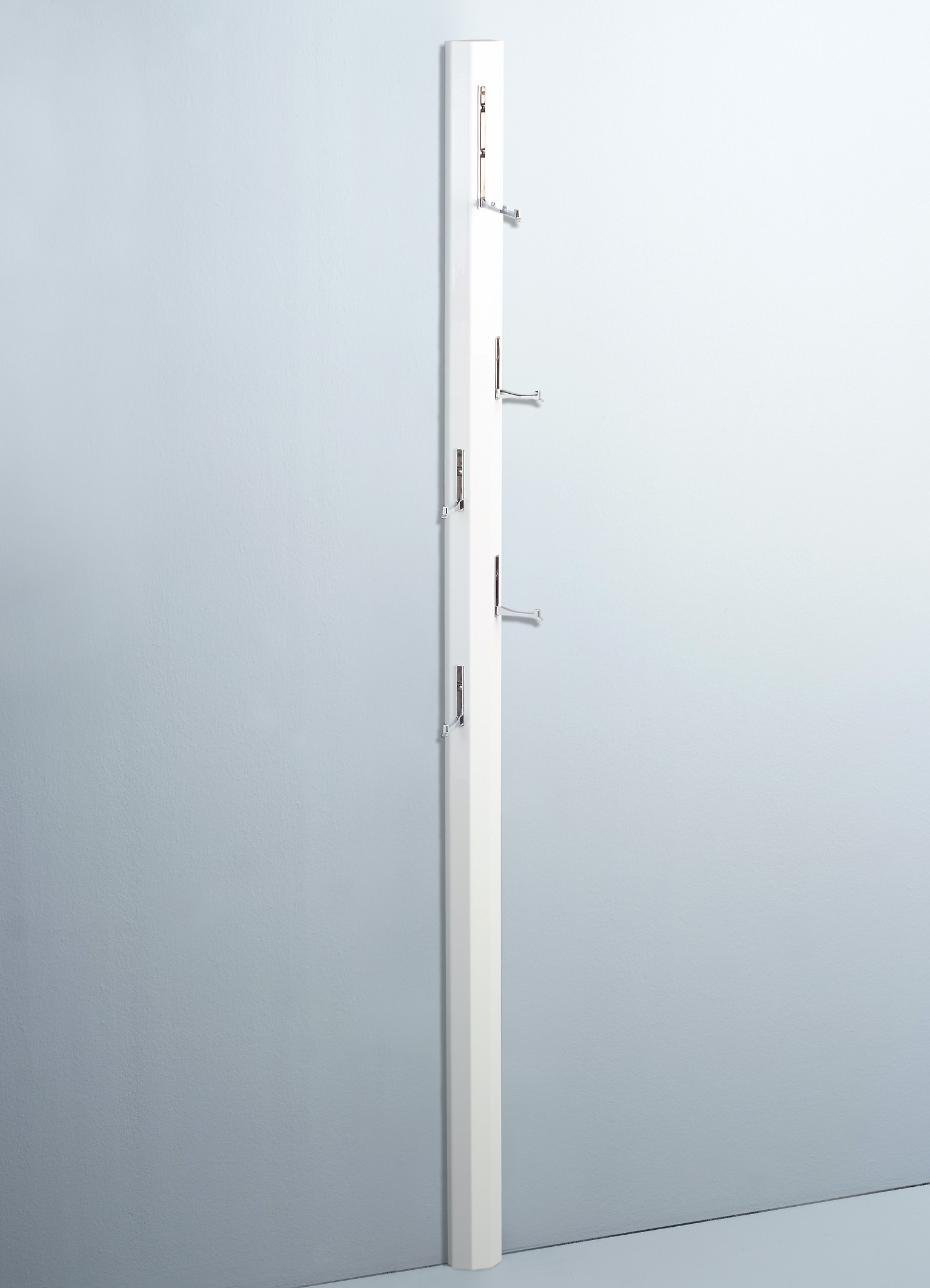 Garderobe, weiß hochglanz, mit Haken - MECHERNICH