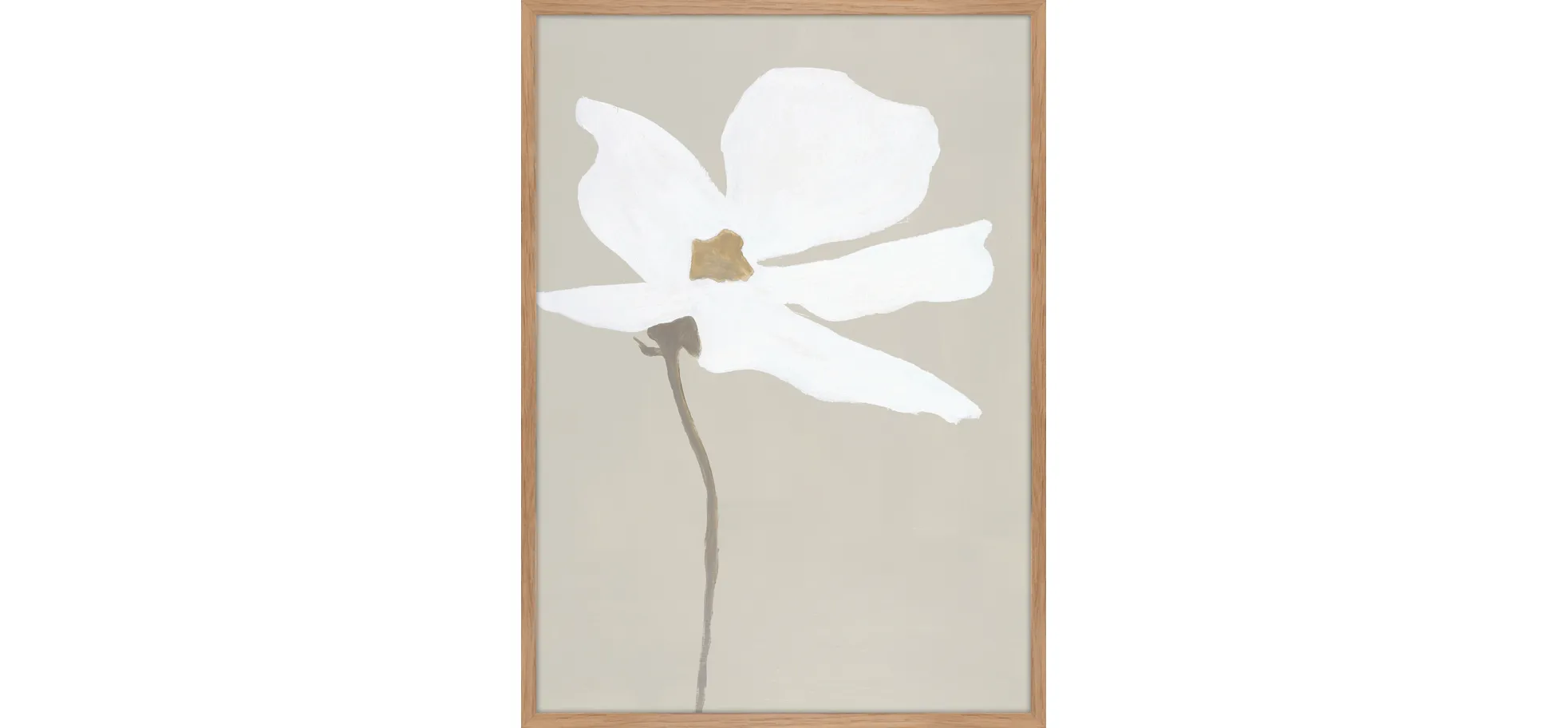 Gerahmter Digitaldruck - BHT ca. 50x70x2 cm, Hellbeige