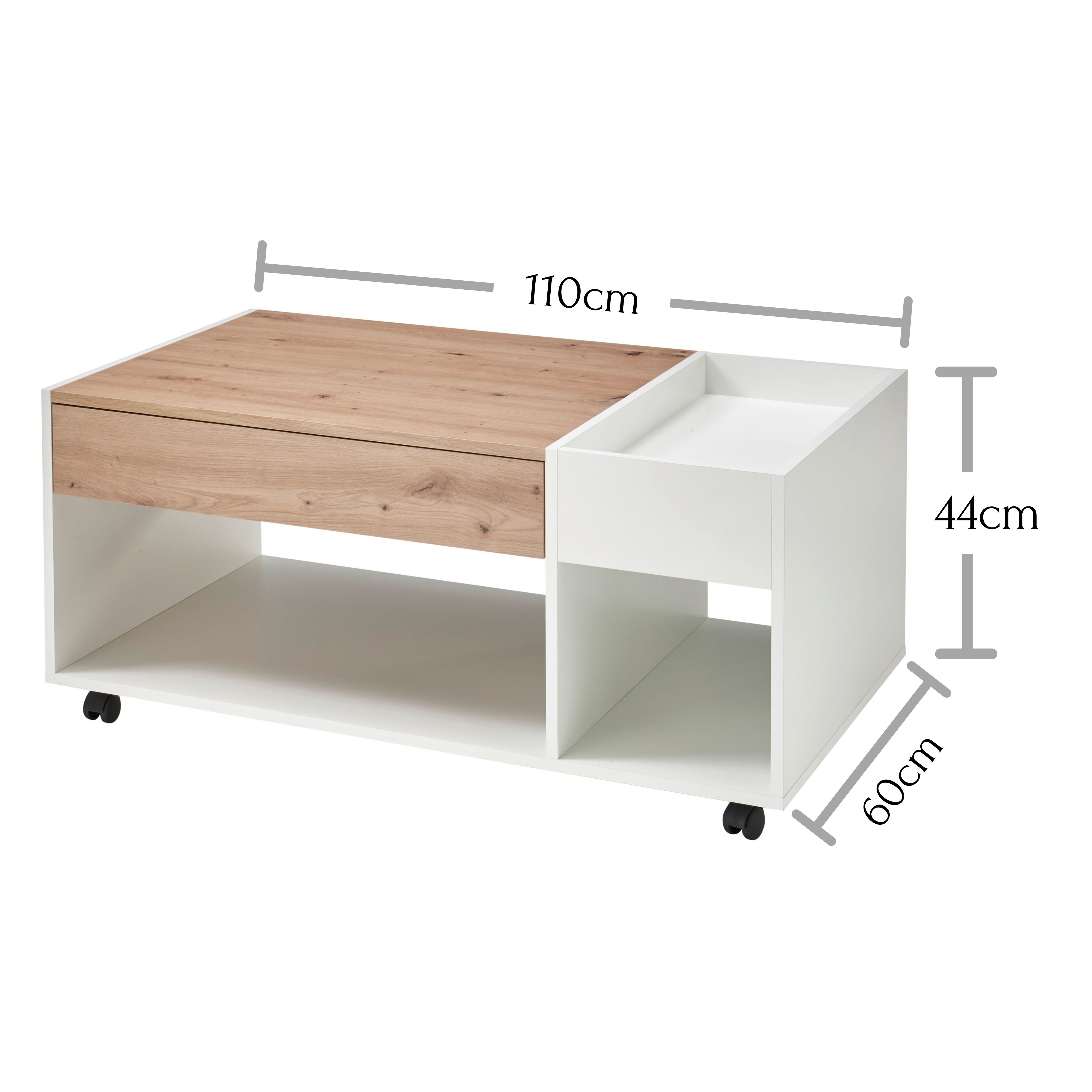 Couchtisch, Artisan Eiche/Weiß - MyStyle 1040