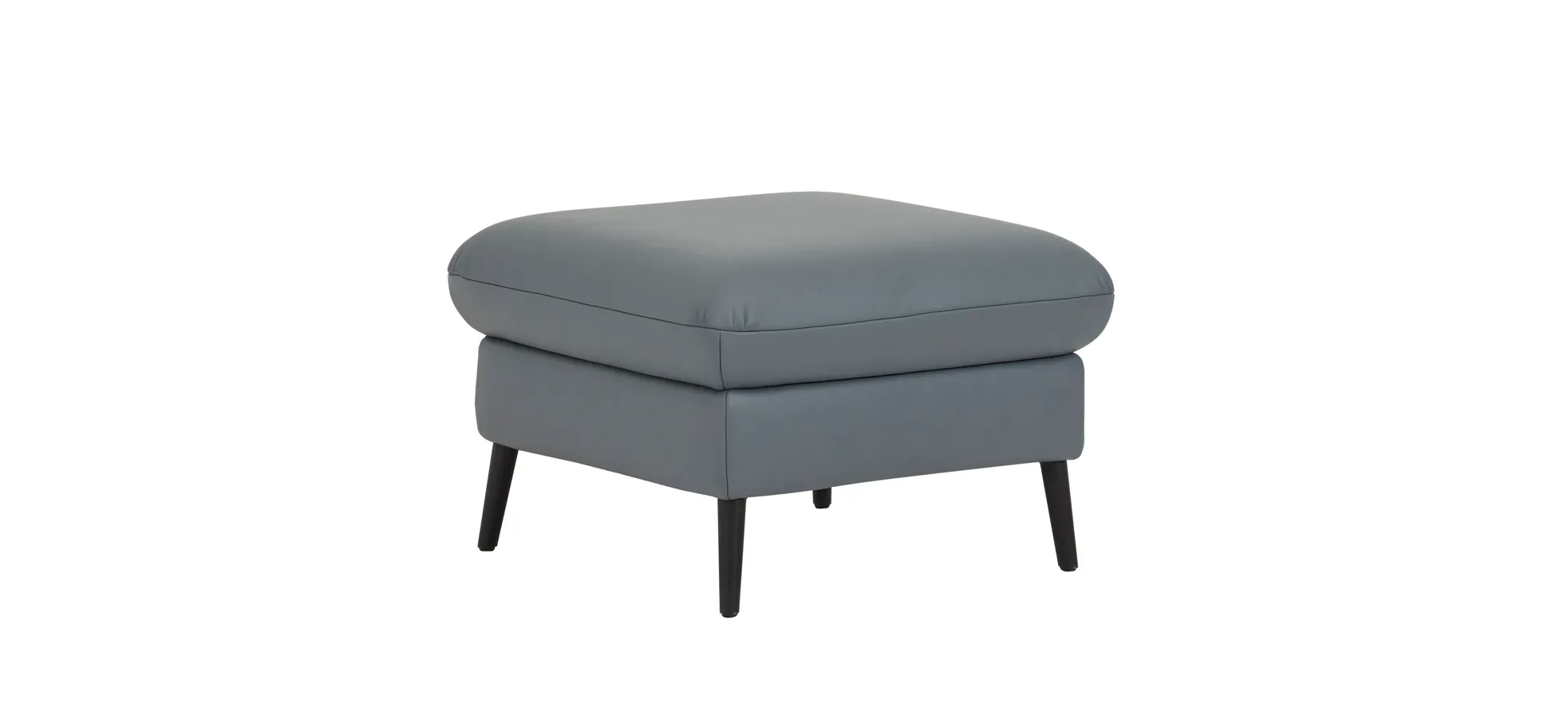 Hocker Fresno - LB ca. 67x67 cm, Leder, Hellblau