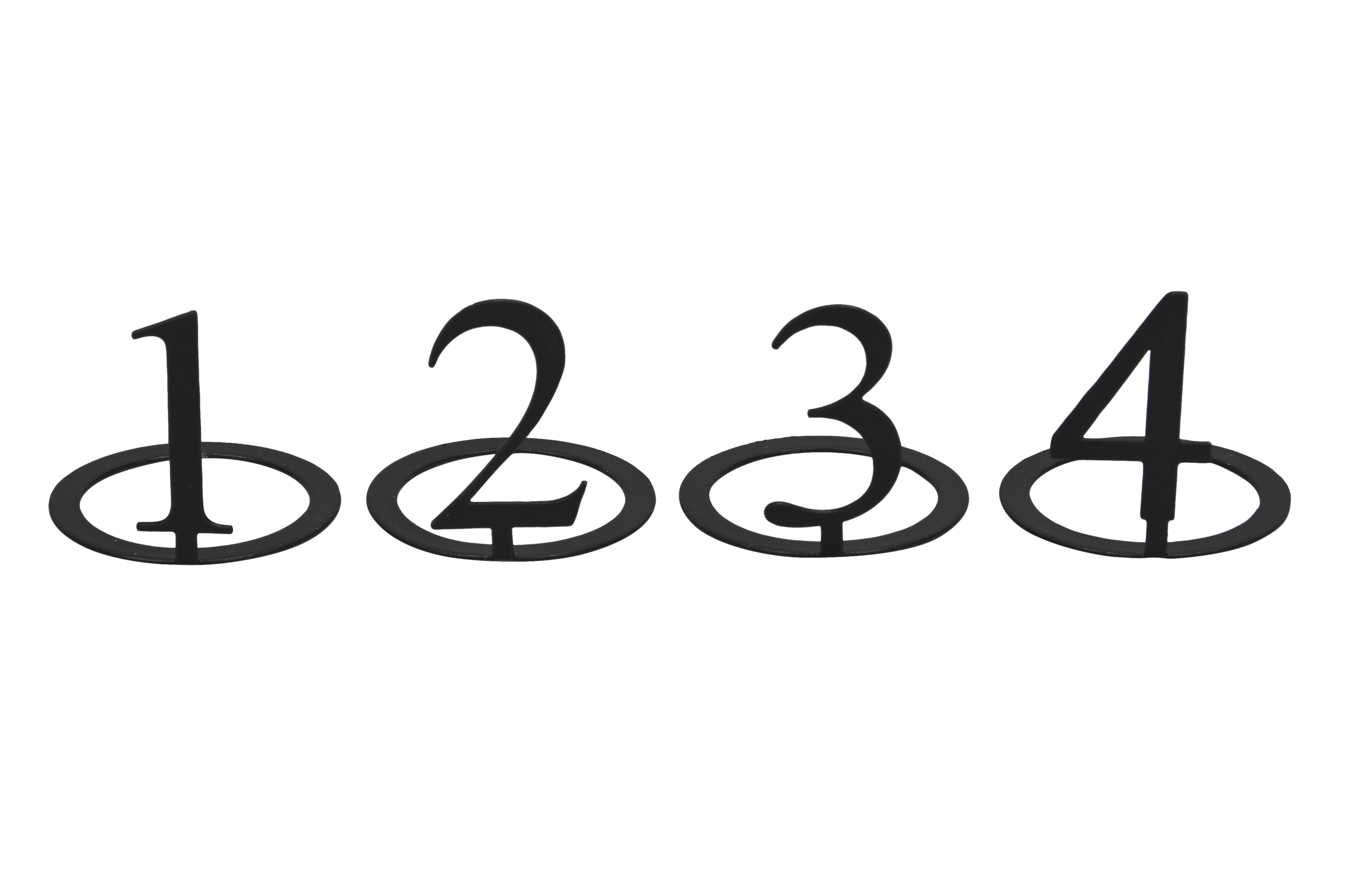 Kerzenring Advent, 4-er Set - mattschwarz, 3cm