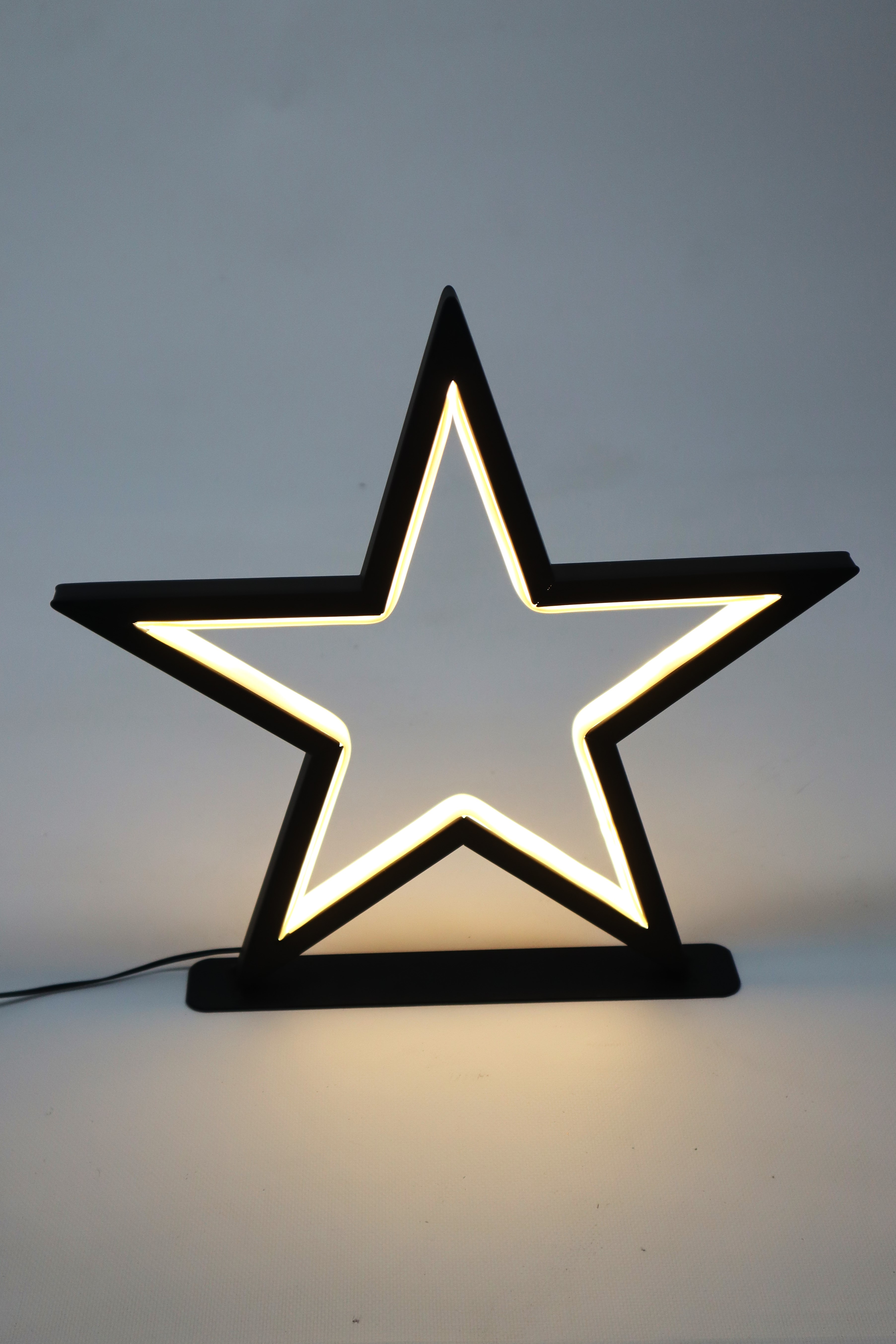 LED Stern m. Rahmen - schwarz 120L 58x56