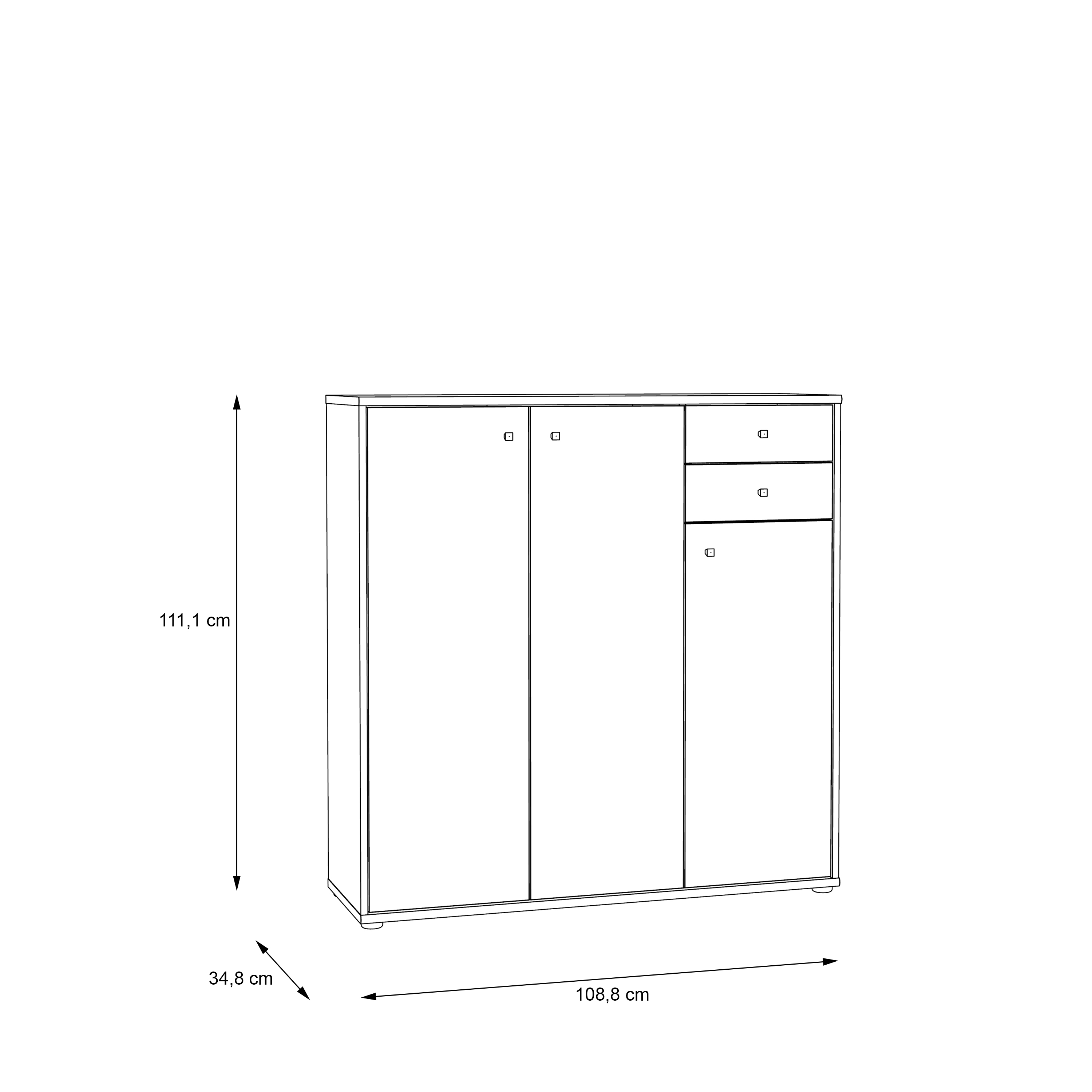 Kommode, Sonoma Oak - Faik