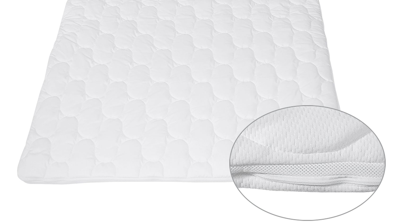 Viscoschaum-Topper, weiß - Welf
