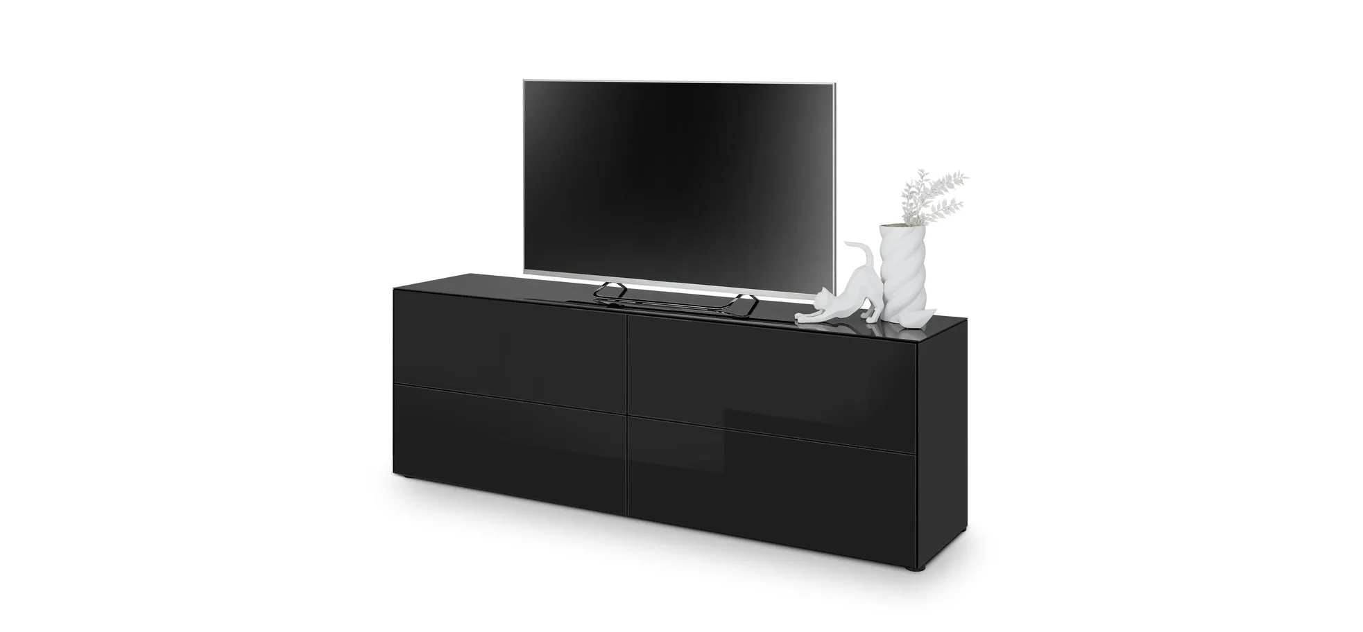 Lowboard - B ca. 181 cm, Schwarz