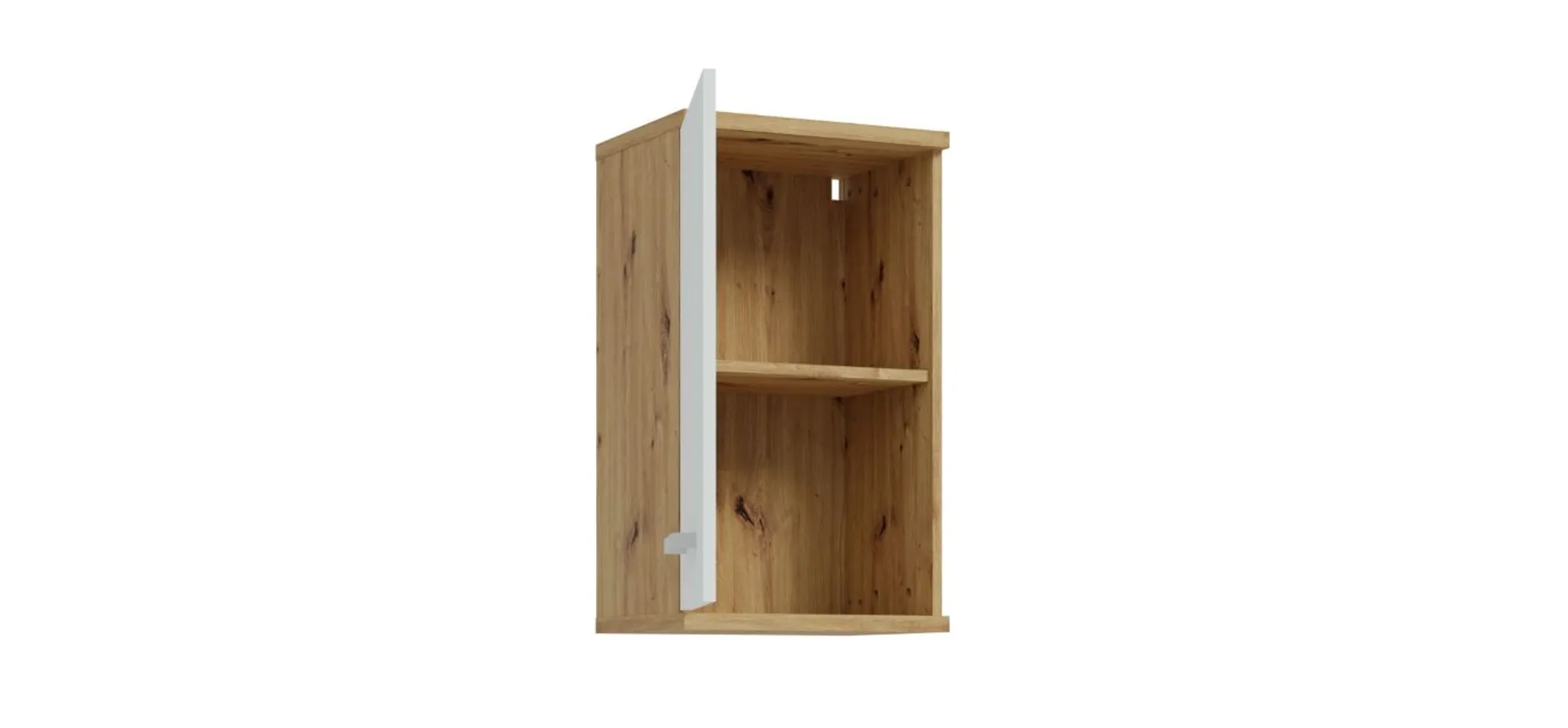 Hängeschrank- B ca. 40 cm, Eiche Dekor, Hellgrau