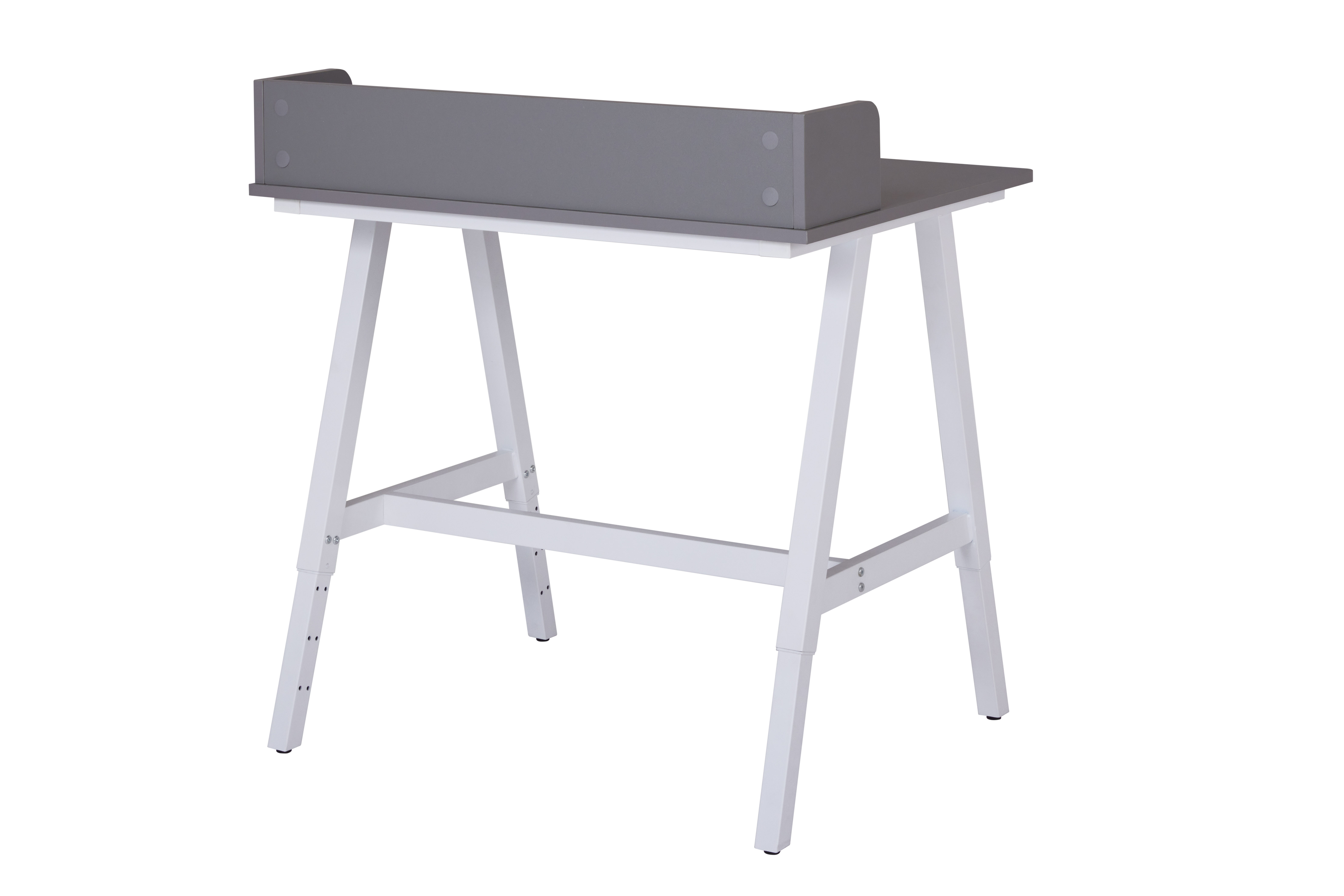 Schreibtisch, weiß/grau, höhenverstellbar - MyStyle 7011