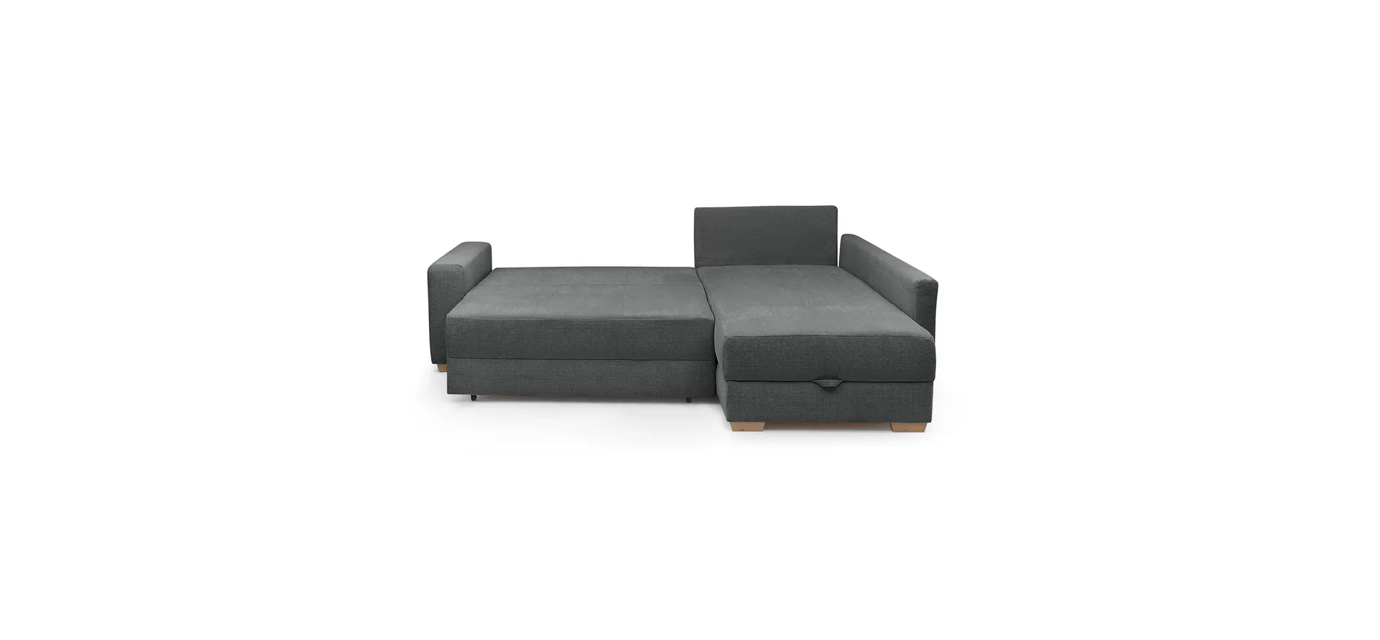 Ecksofa, Stoff Chenille dunkelgrau - Jyte