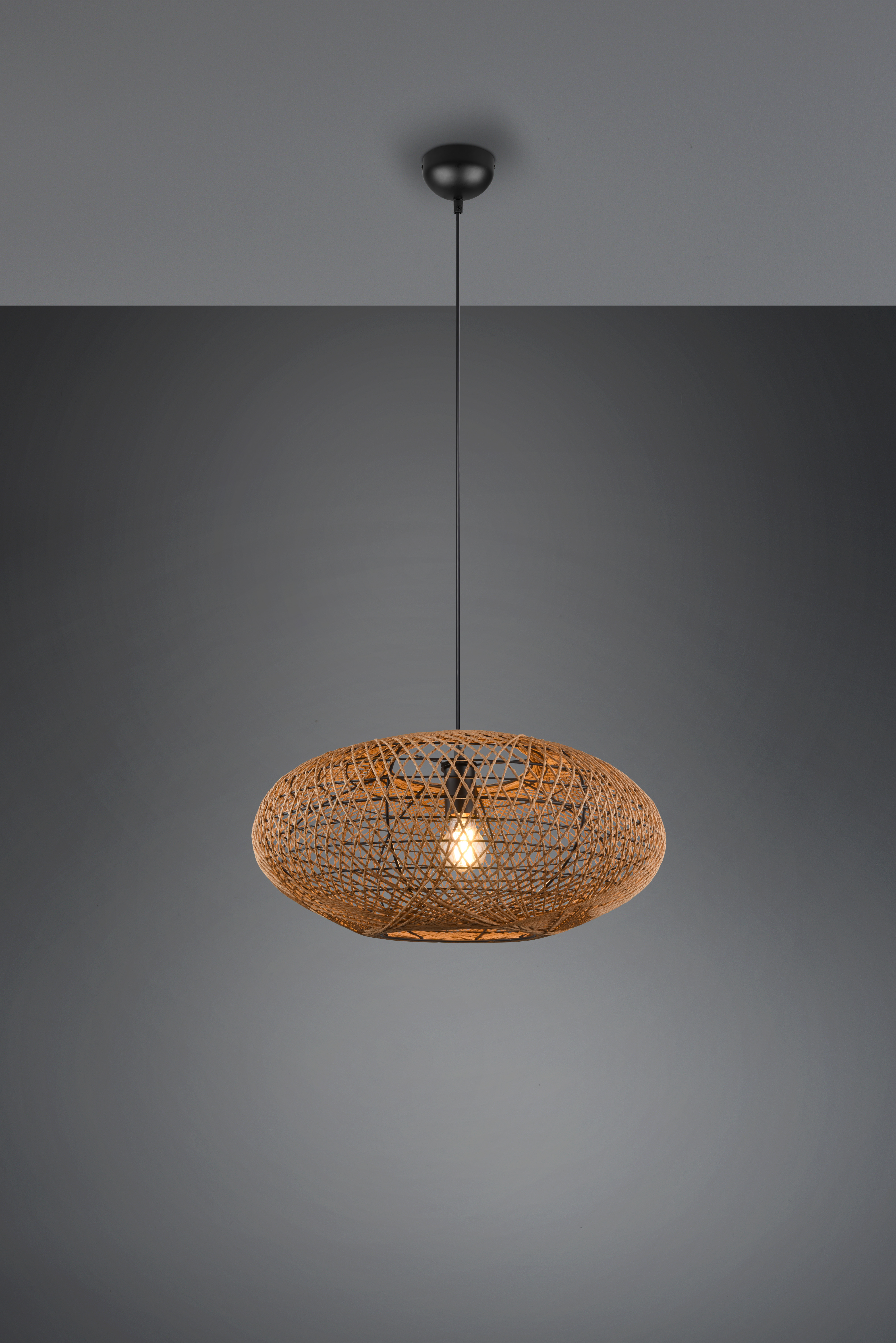 Pendelleuchte Hedda - 1xE27, Sisalschirm, Höhe ca. 150cm