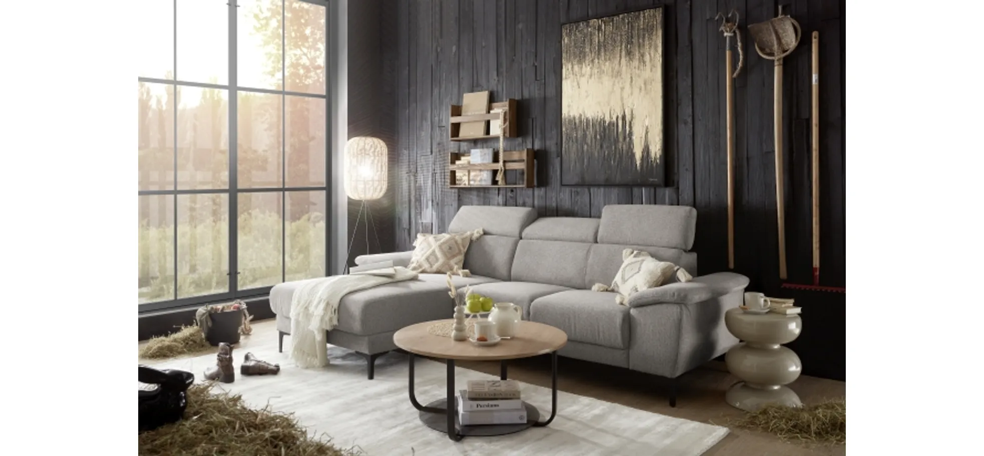 Beistelltisch, Dekor Artisaneiche, Ø 80 cm - Mailin