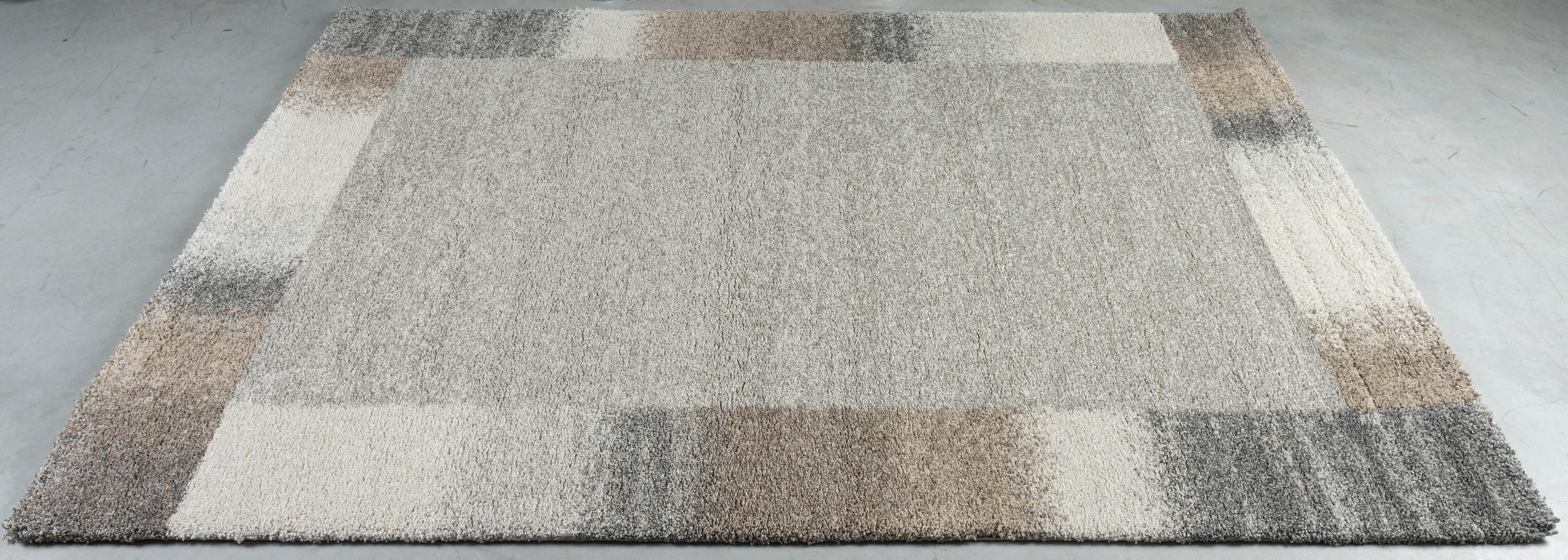 Webteppich, grau-braun-weiß, 160x230 cm - Rehari