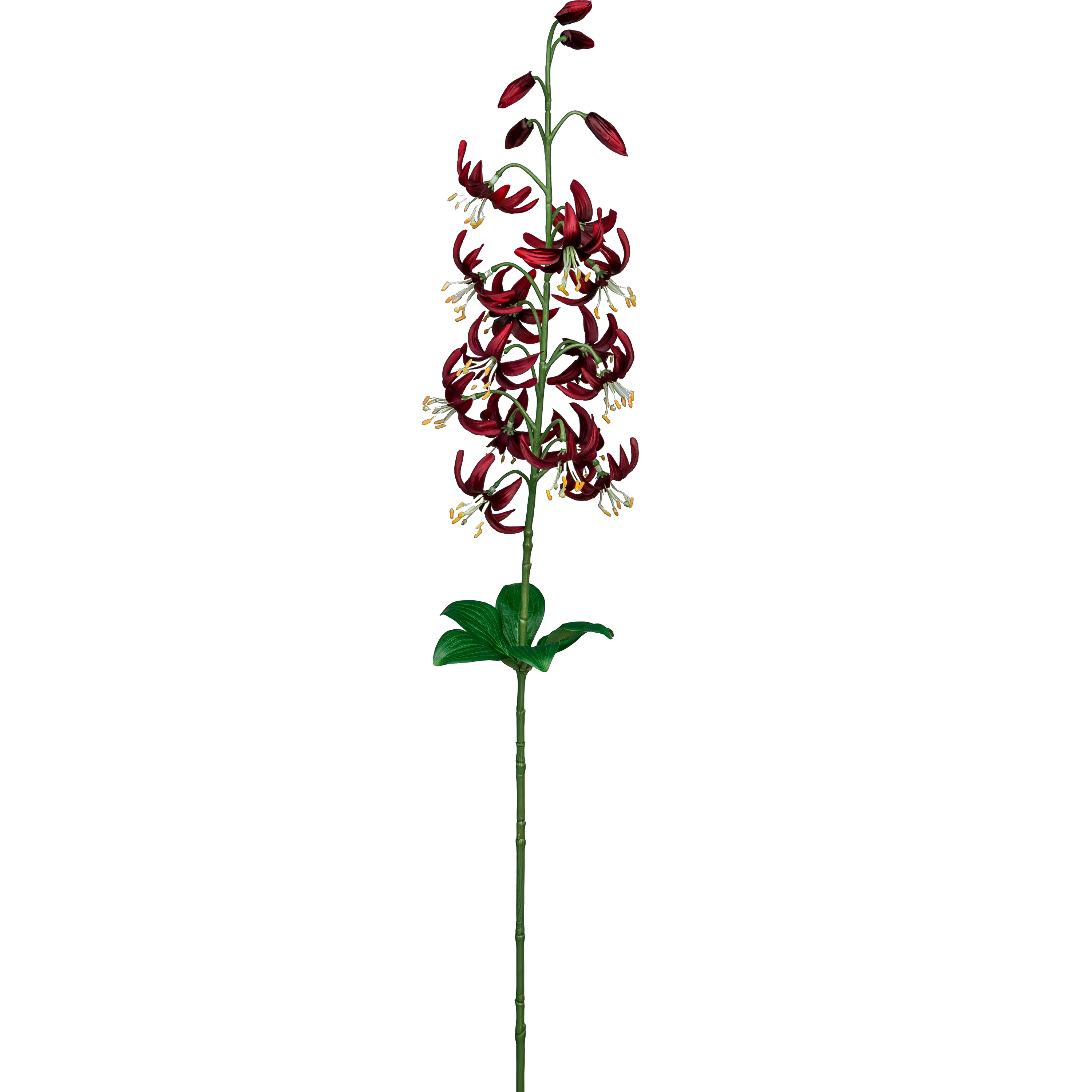 Kunstblume - Wildlilienzweig, 81cm, dunkelrot
