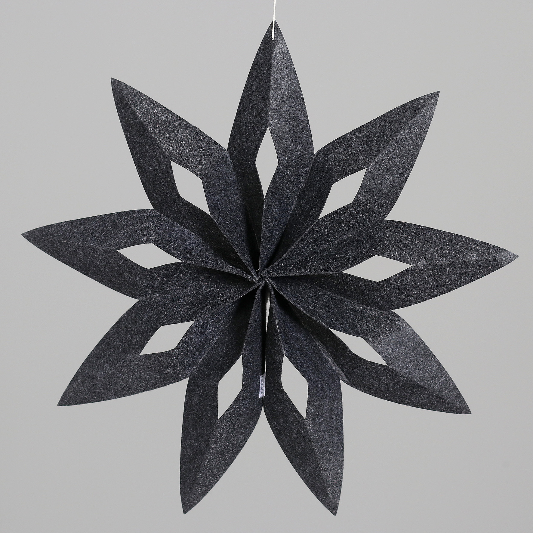 Stern Hänger aus Filz - schwarz, 50 cm