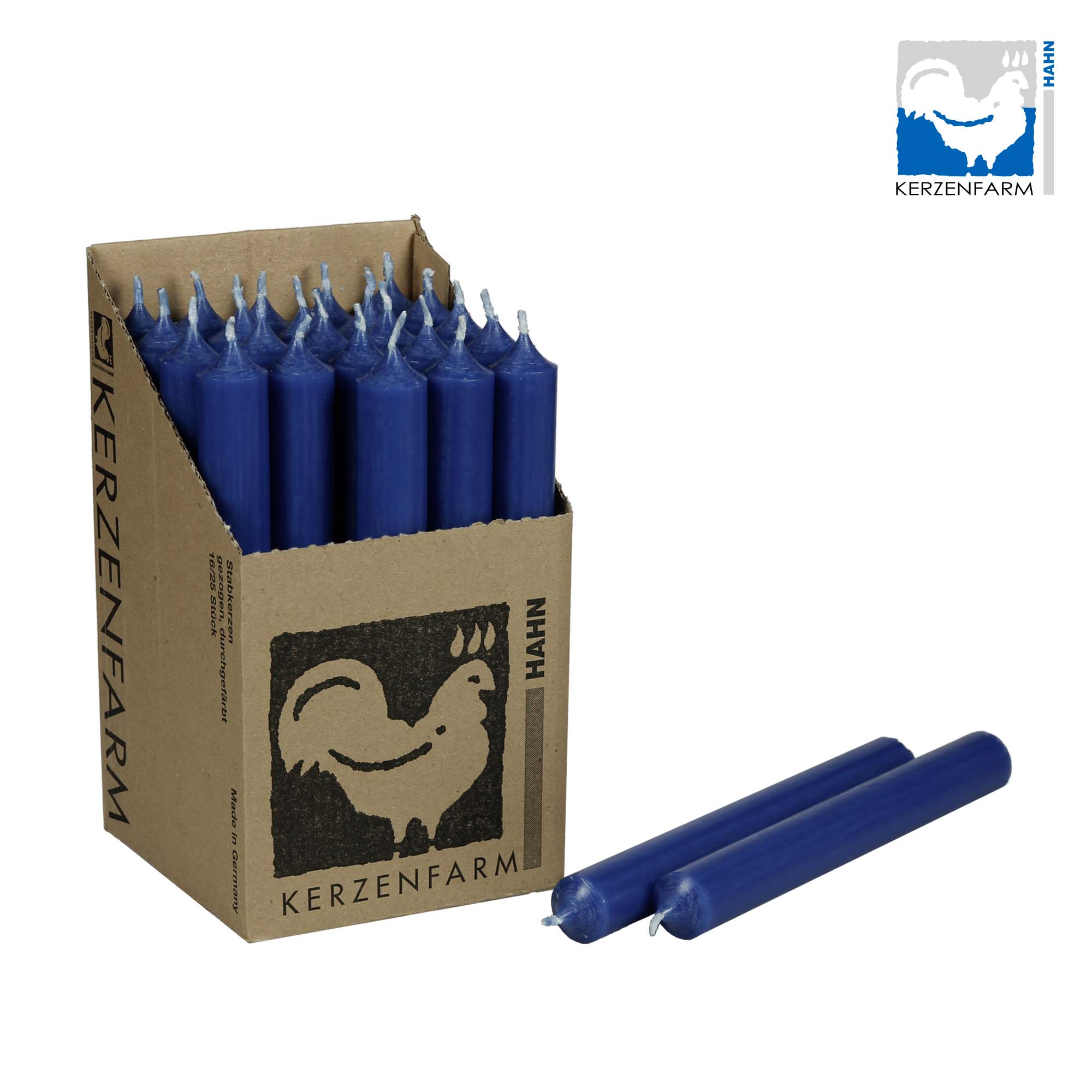 Stabkerze blau - 22x180mm