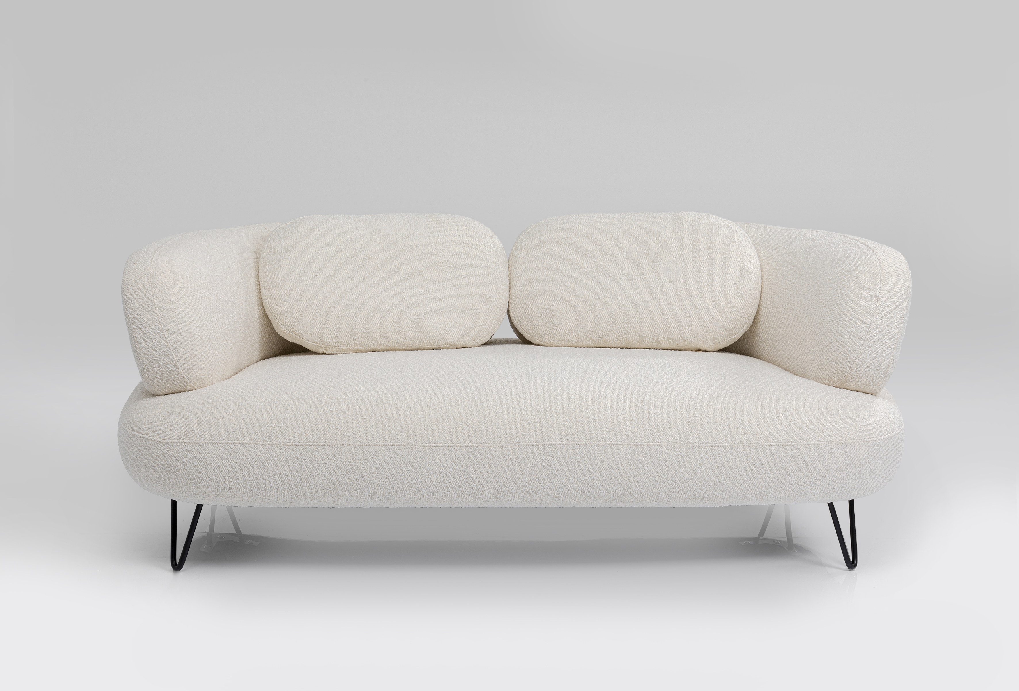 Sofa 2-sitzig Peppo, Boucle weiß - Peppo